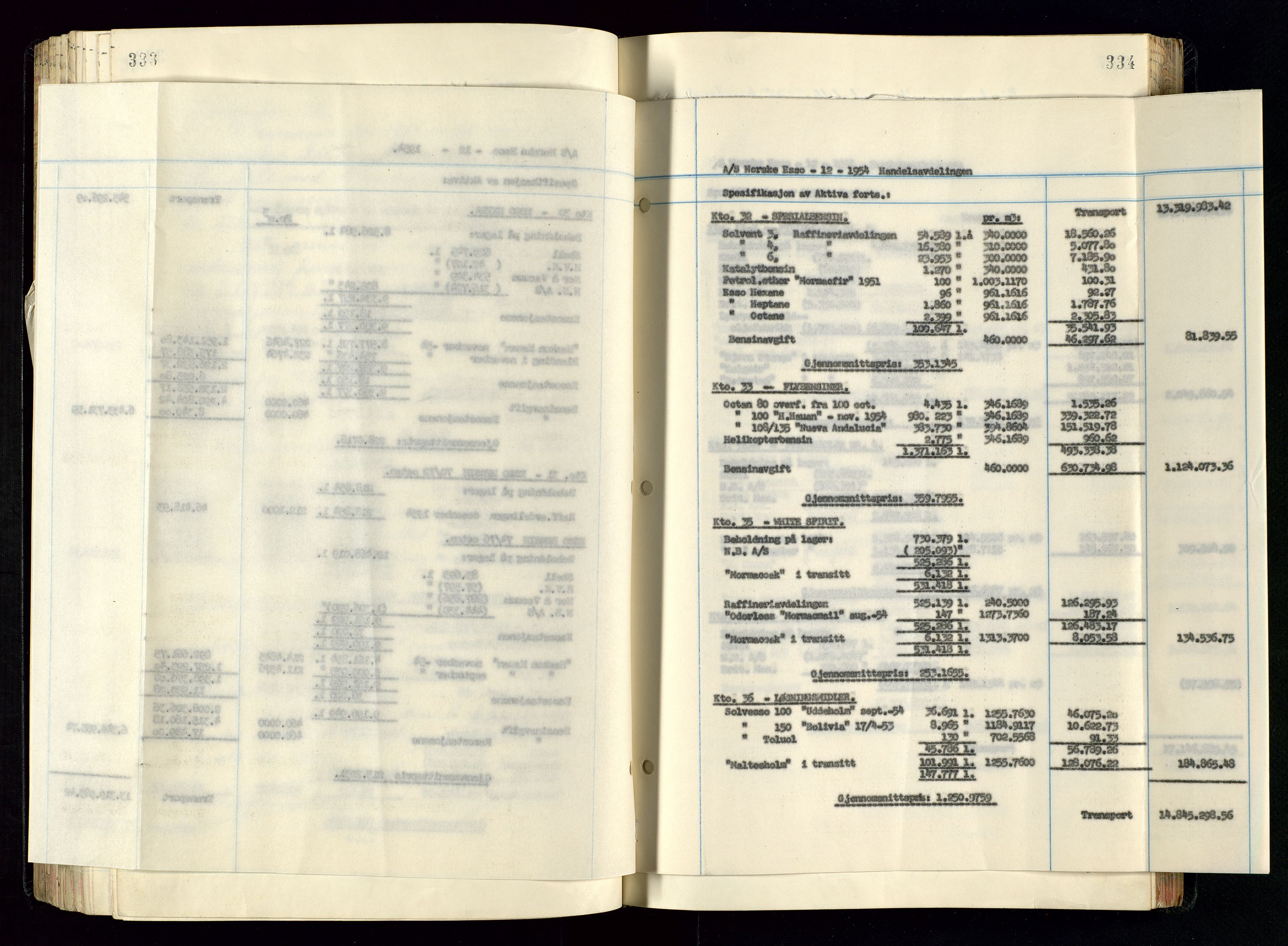 PA 1534 - Østlandske Petroleumscompagni A/S, AV/SAST-A-101954/A/Aa/L0005/0001: Direksjonsprotokoller / Den Administrerende Direksjon alle selskaper (referatprotokoll), 1943-1958