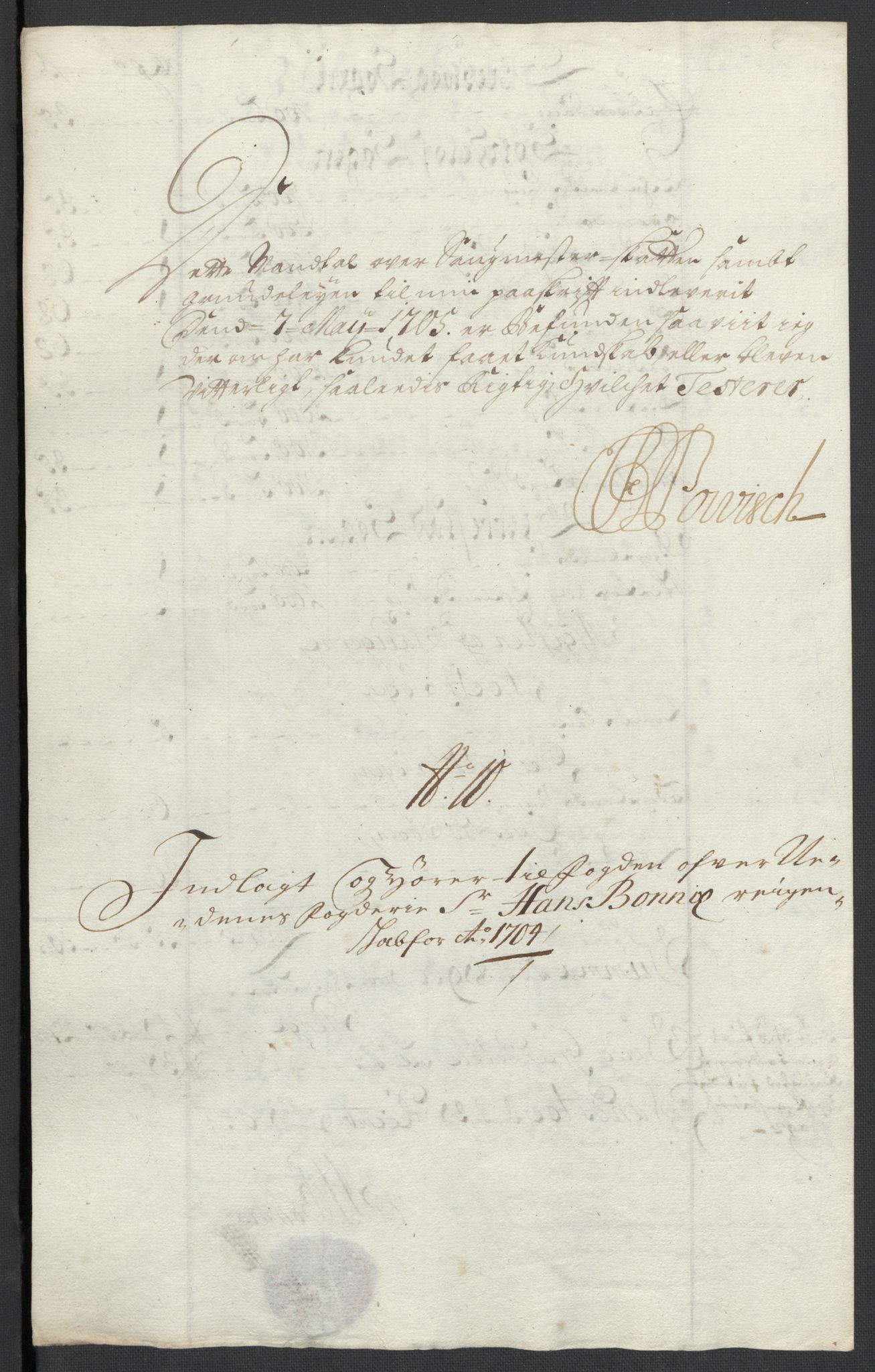 Rentekammeret inntil 1814, Reviderte regnskaper, Fogderegnskap, AV/RA-EA-4092/R39/L2317: Fogderegnskap Nedenes, 1704-1705, s. 46