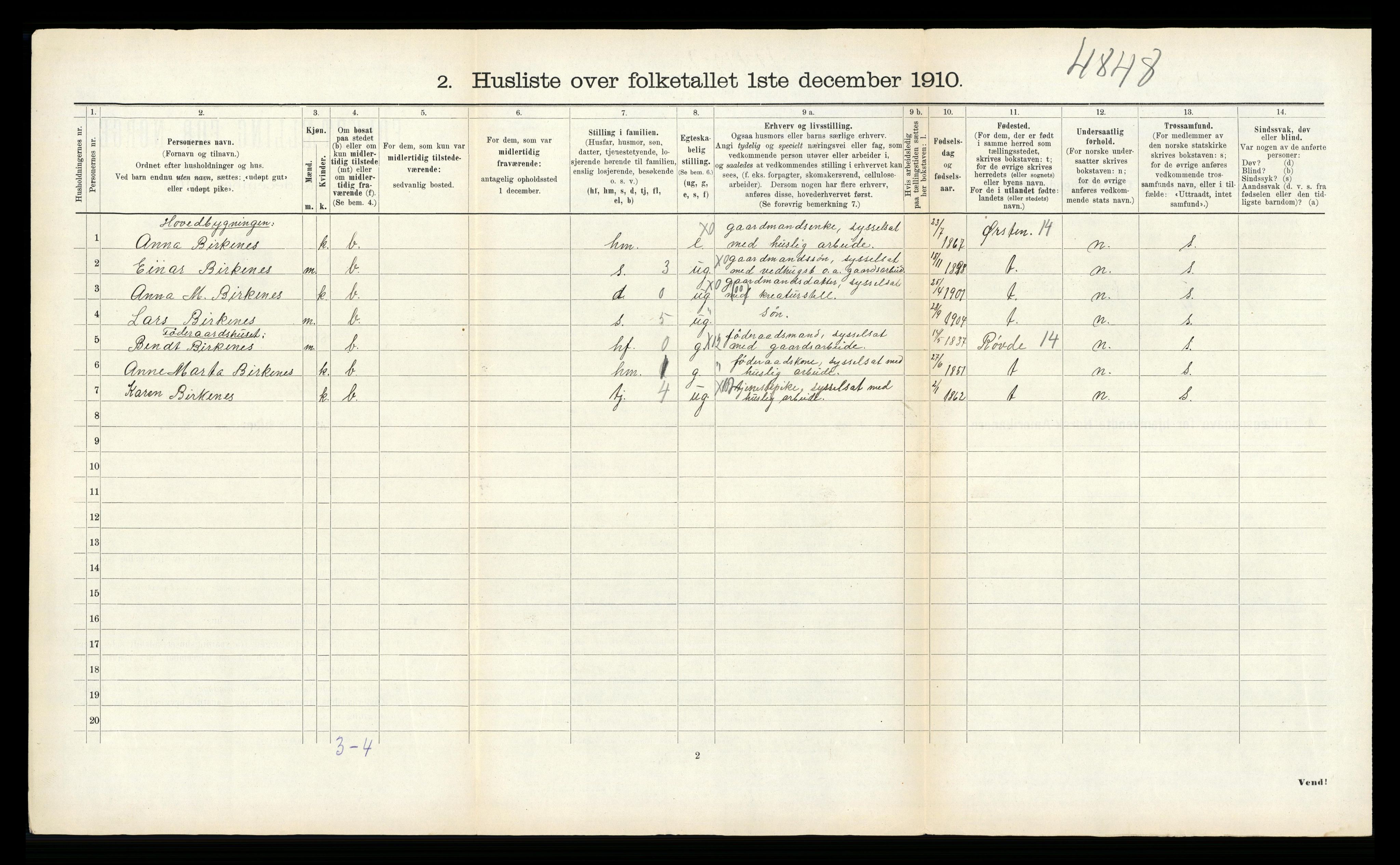 RA, Folketelling 1910 for 1519 Volda herred, 1910, s. 99