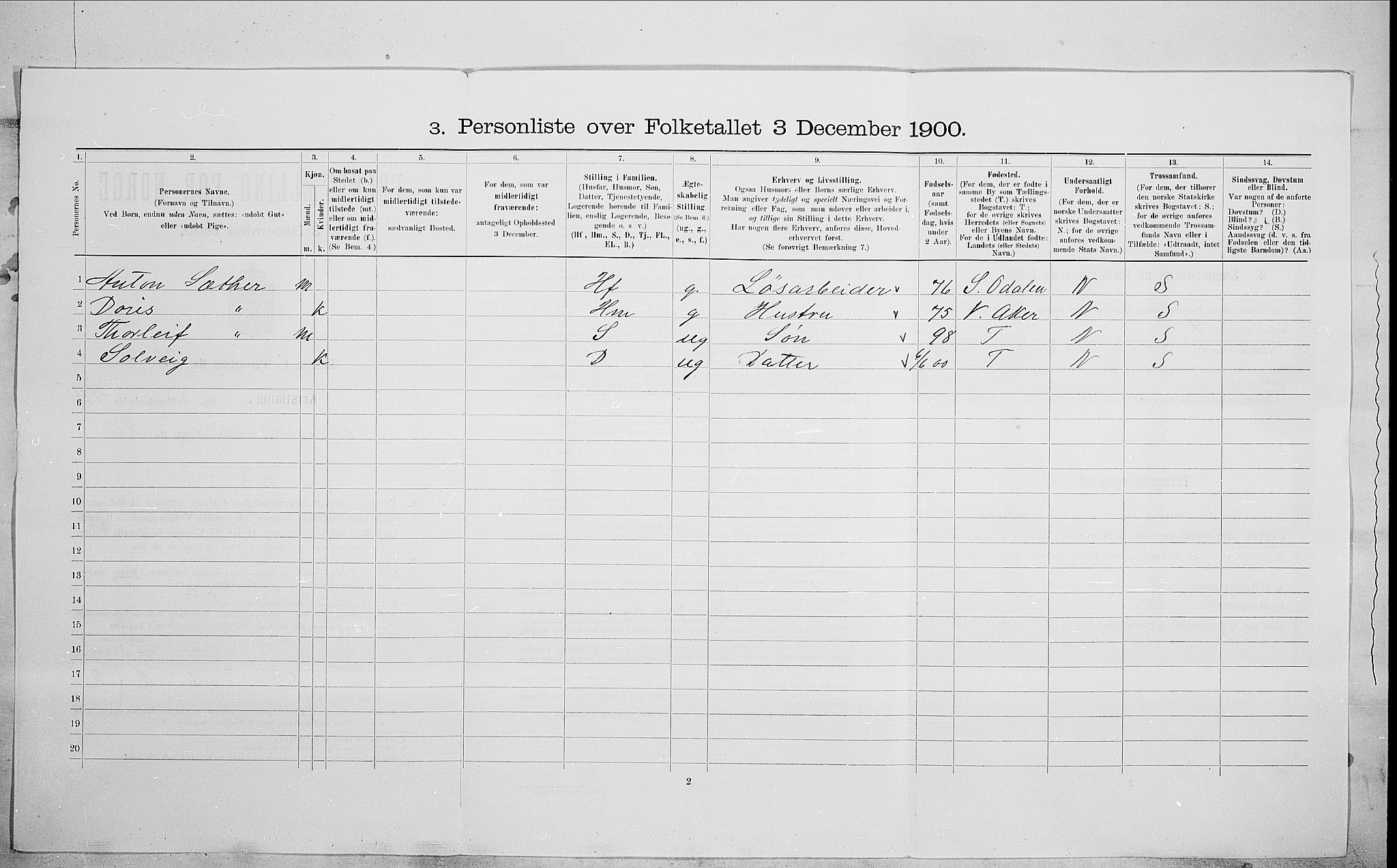 SAO, Folketelling 1900 for 0301 Kristiania kjøpstad, 1900, s. 80350