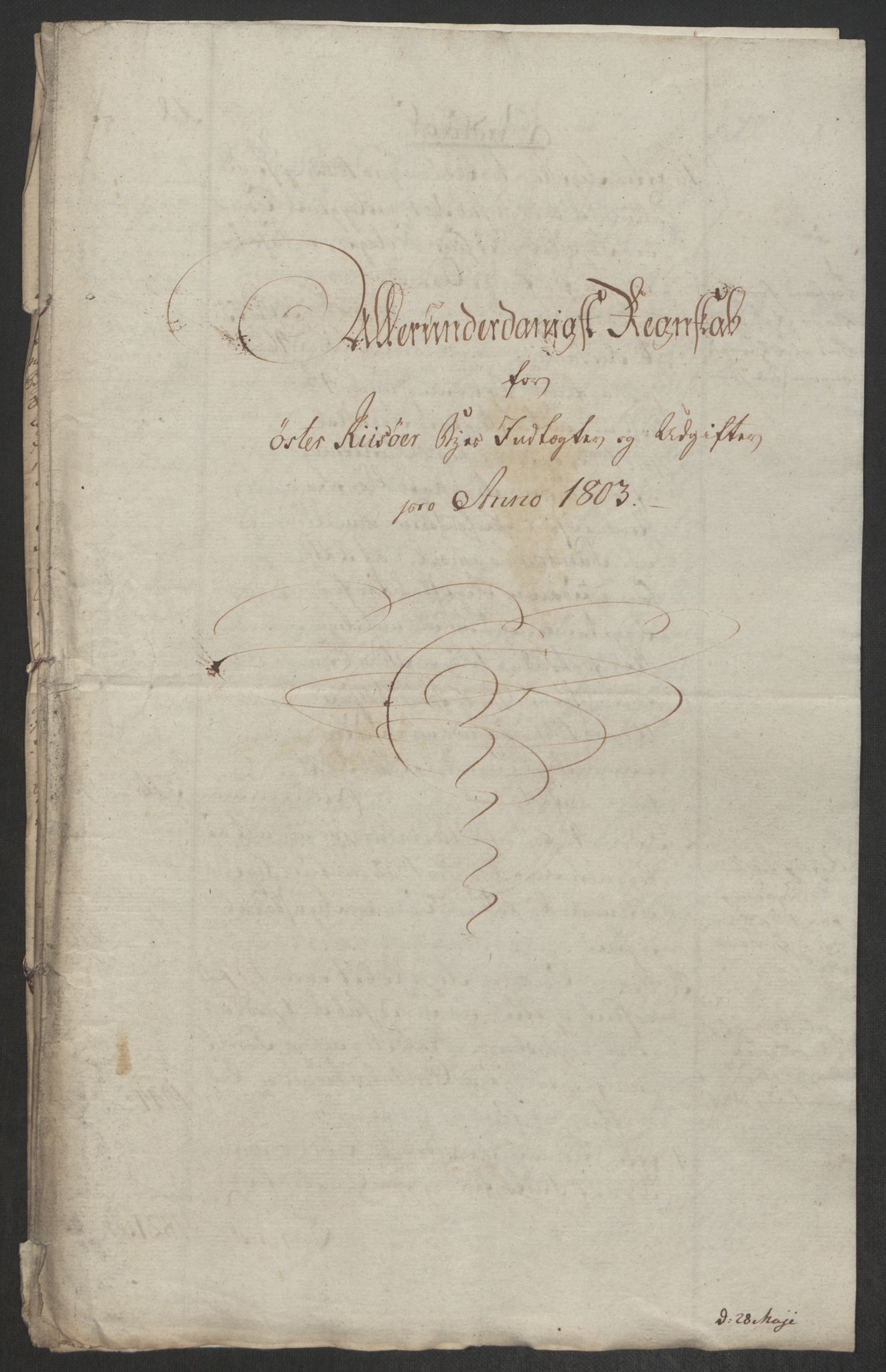 Danske Kanselli 1800-1814, AV/RA-EA-3024/K/Kk/Kka/Kkac/L0236: Kjøpstadregnskap Øster Risør, 1801-1804, s. 580