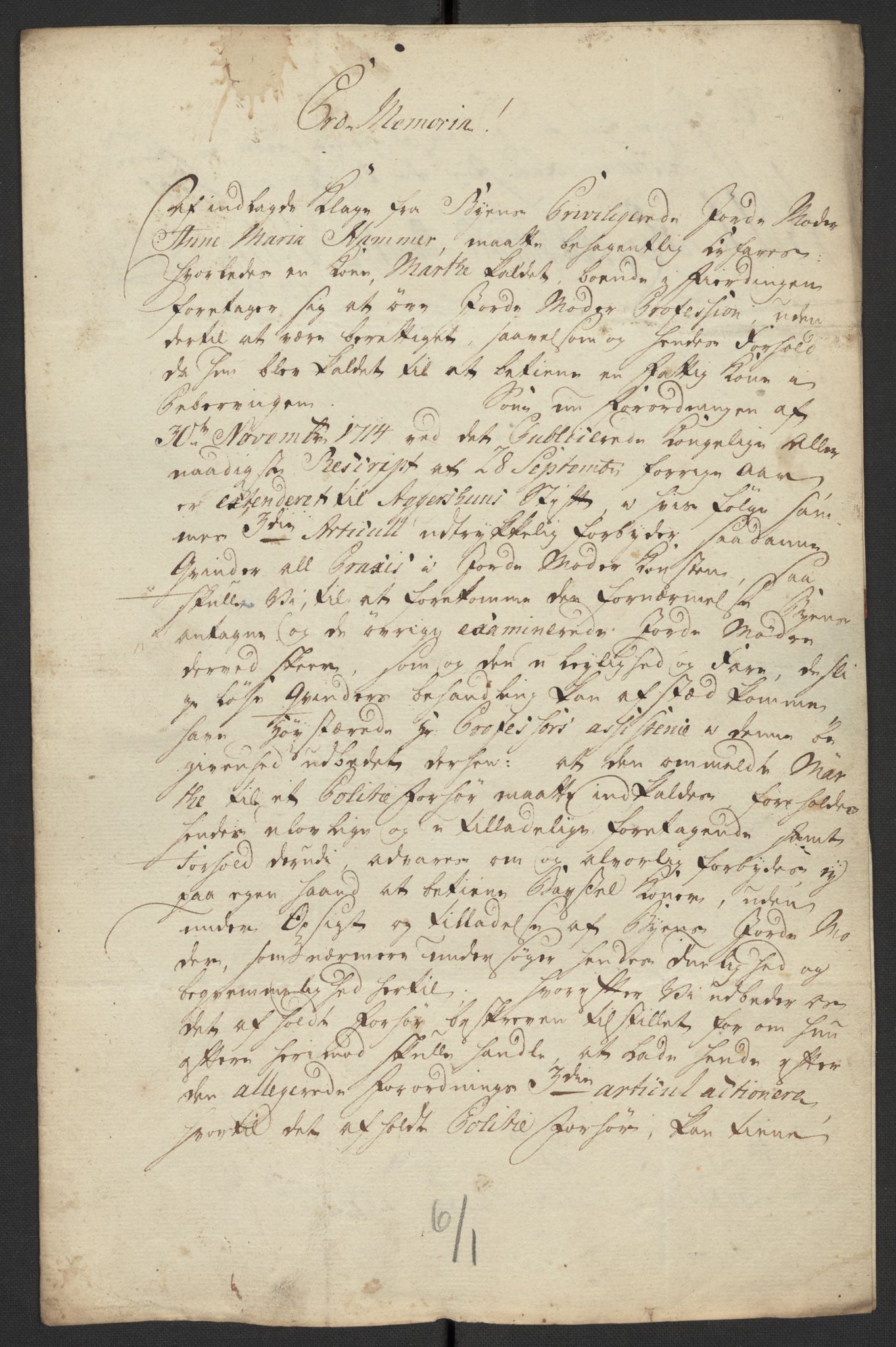 Oslo politidistrikt, AV/SAO-A-10085/D/Da/L0003: Innkomne brev, pro memoria m.v., 1781, s. 312