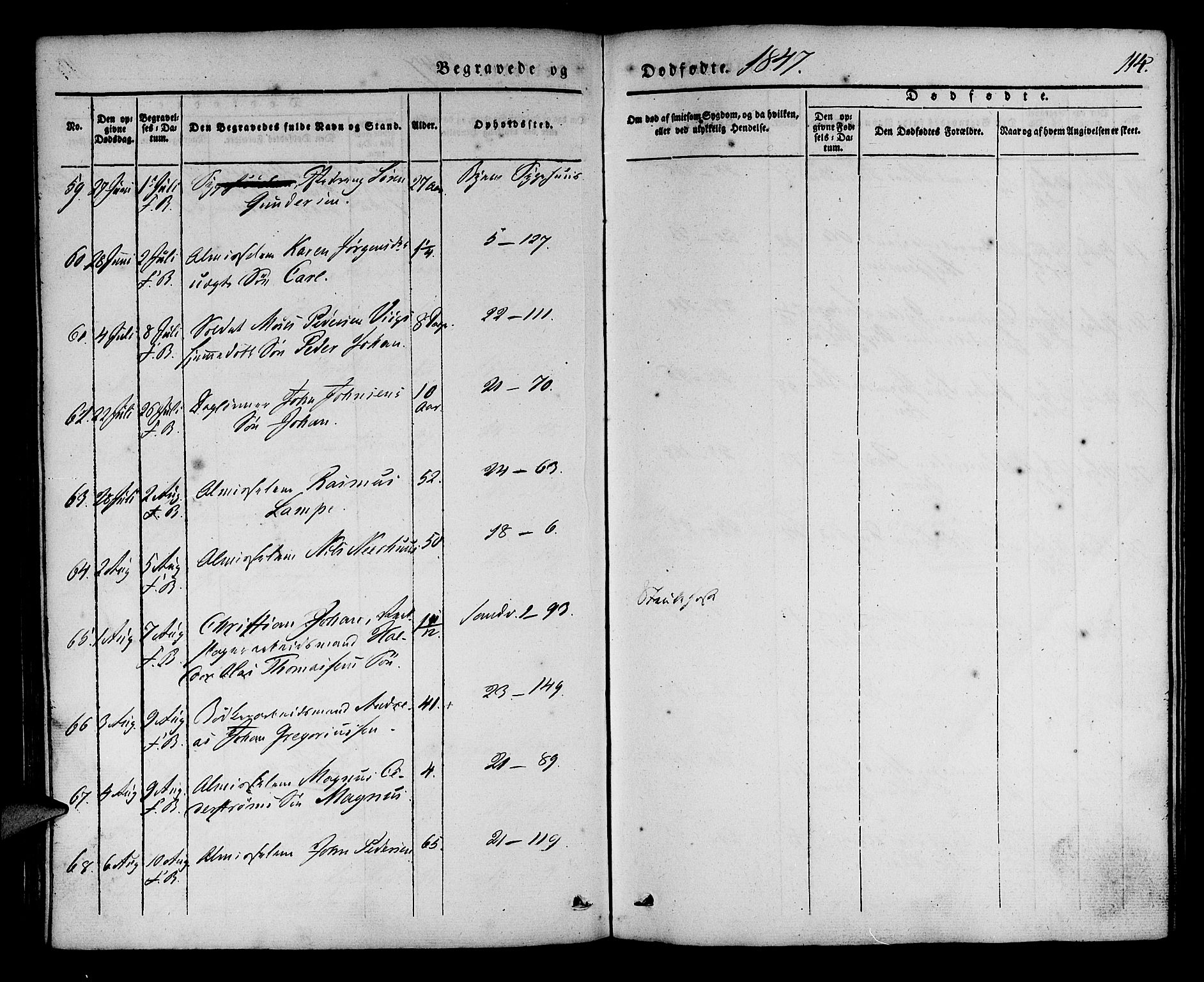 Korskirken sokneprestembete, AV/SAB-A-76101/H/Haa/L0043: Ministerialbok nr. E 1, 1834-1848, s. 114