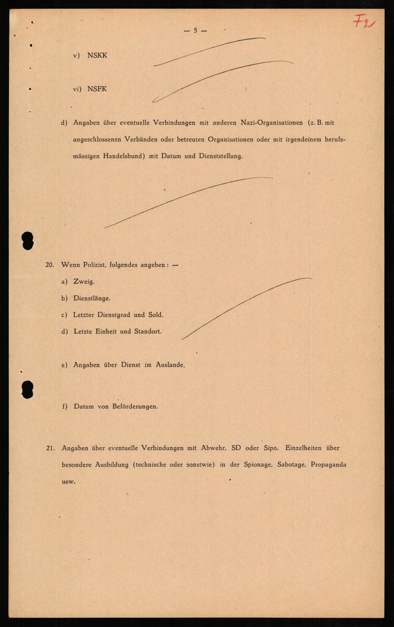 Forsvaret, Forsvarets overkommando II, RA/RAFA-3915/D/Db/L0007: CI Questionaires. Tyske okkupasjonsstyrker i Norge. Tyskere., 1945-1946, s. 486
