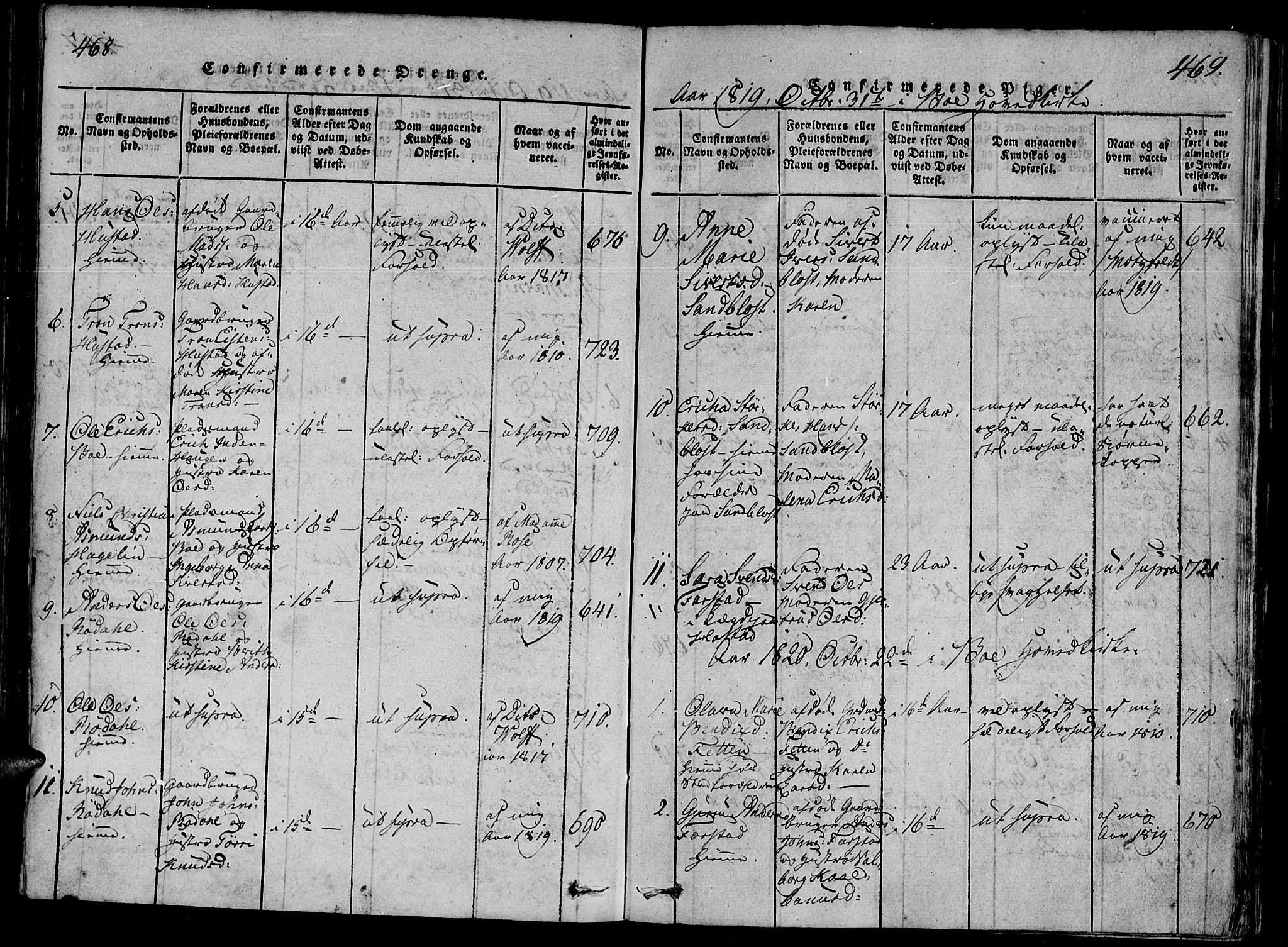 Ministerialprotokoller, klokkerbøker og fødselsregistre - Møre og Romsdal, SAT/A-1454/566/L0763: Ministerialbok nr. 566A03 /1, 1817-1829, s. 468-469