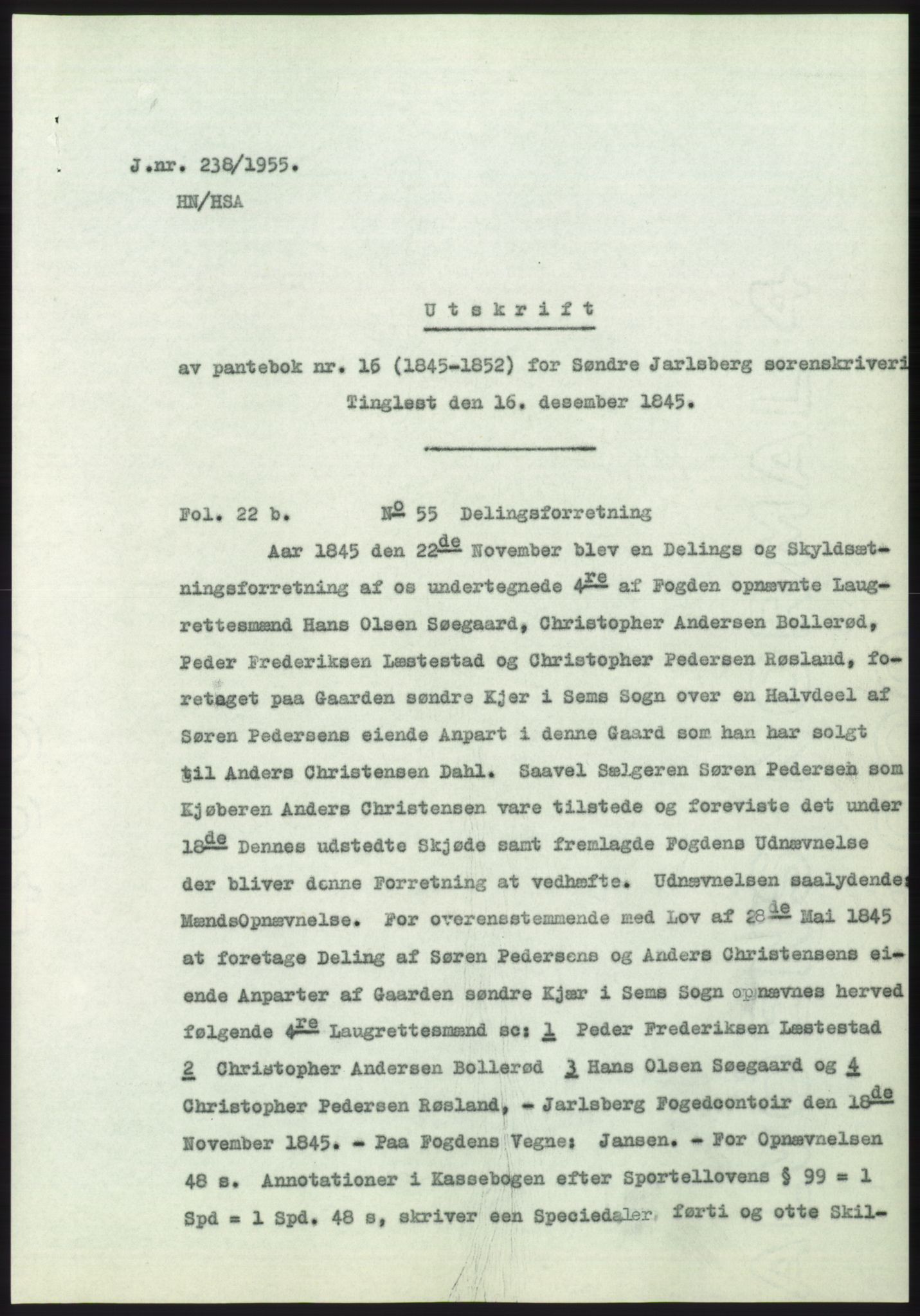Statsarkivet i Kongsberg, SAKO/A-0001, 1955, s. 63
