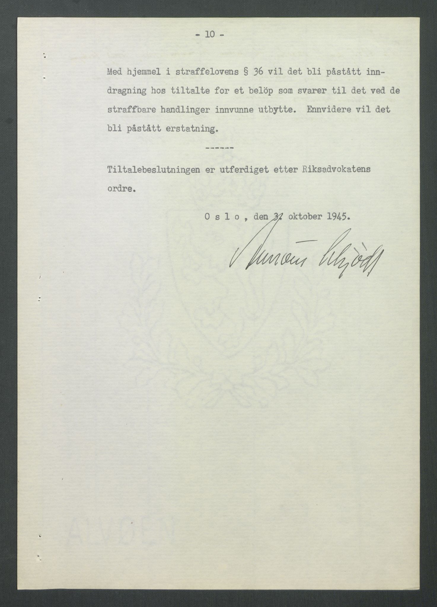 Landssvikarkivet, Oslo politikammer, AV/RA-S-3138-01/D/Di/L0001: Anr. 1559, 1945-1947, s. 1749