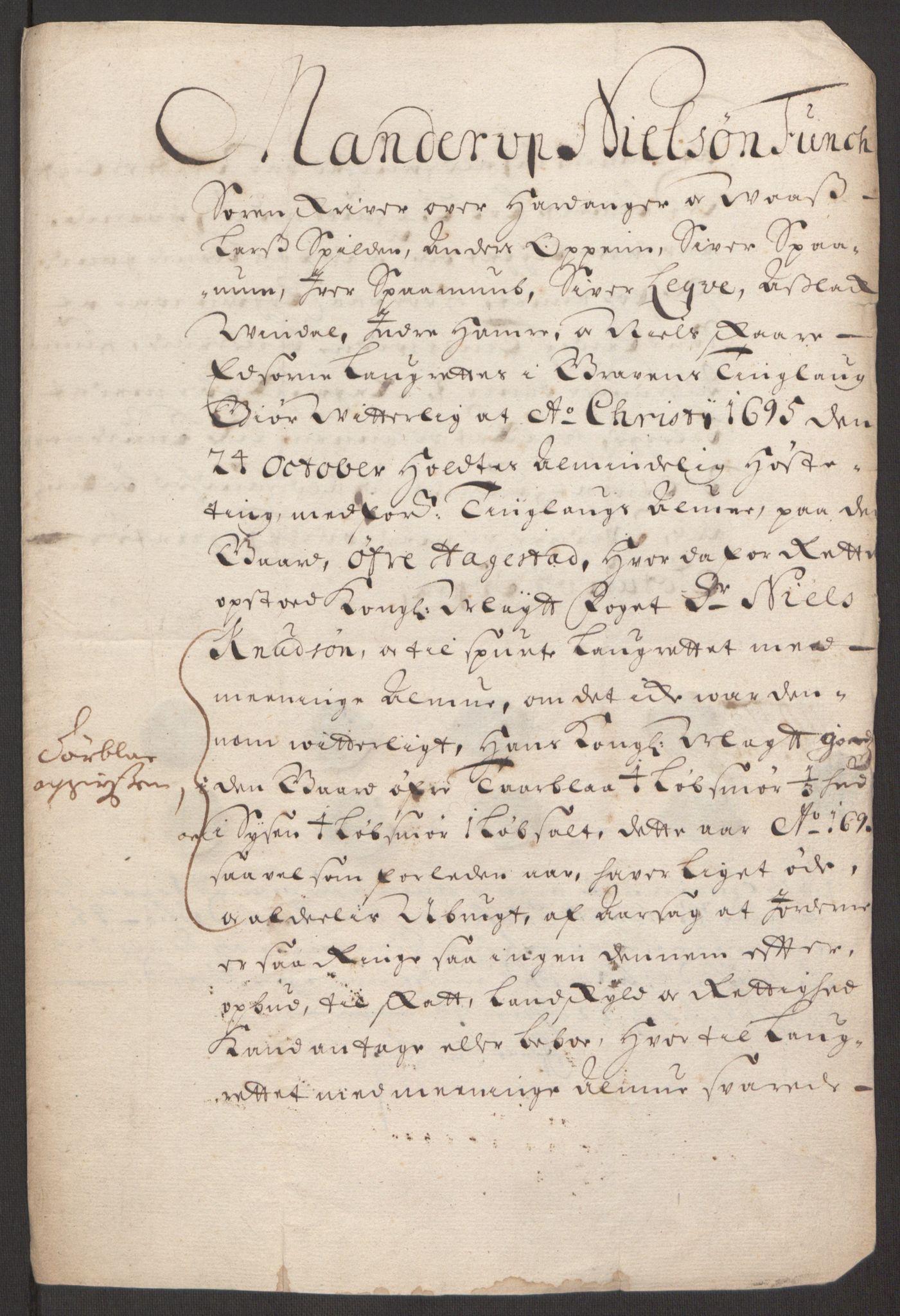 Rentekammeret inntil 1814, Reviderte regnskaper, Fogderegnskap, AV/RA-EA-4092/R48/L2976: Fogderegnskap Sunnhordland og Hardanger, 1695-1696, s. 184