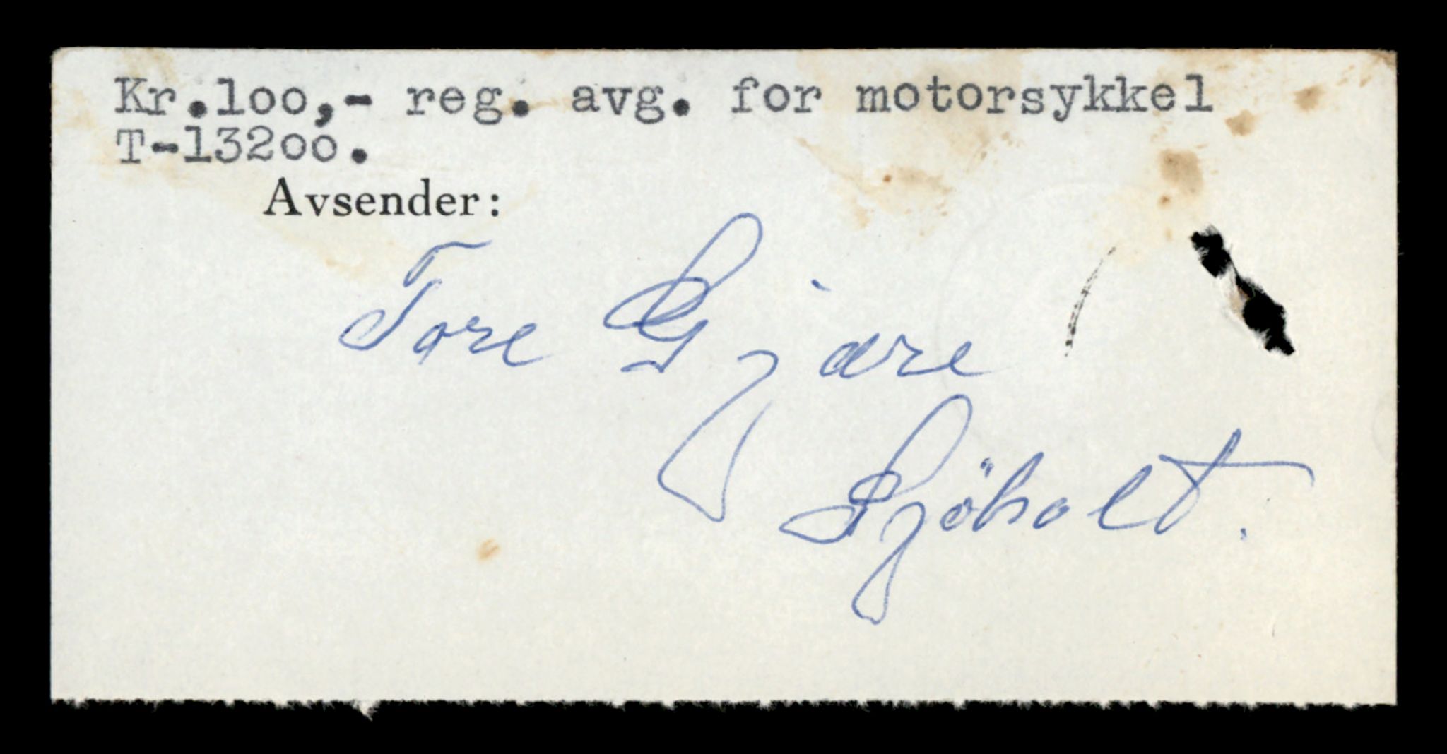 Møre og Romsdal vegkontor - Ålesund trafikkstasjon, AV/SAT-A-4099/F/Fe/L0038: Registreringskort for kjøretøy T 13180 - T 13360, 1927-1998, s. 306