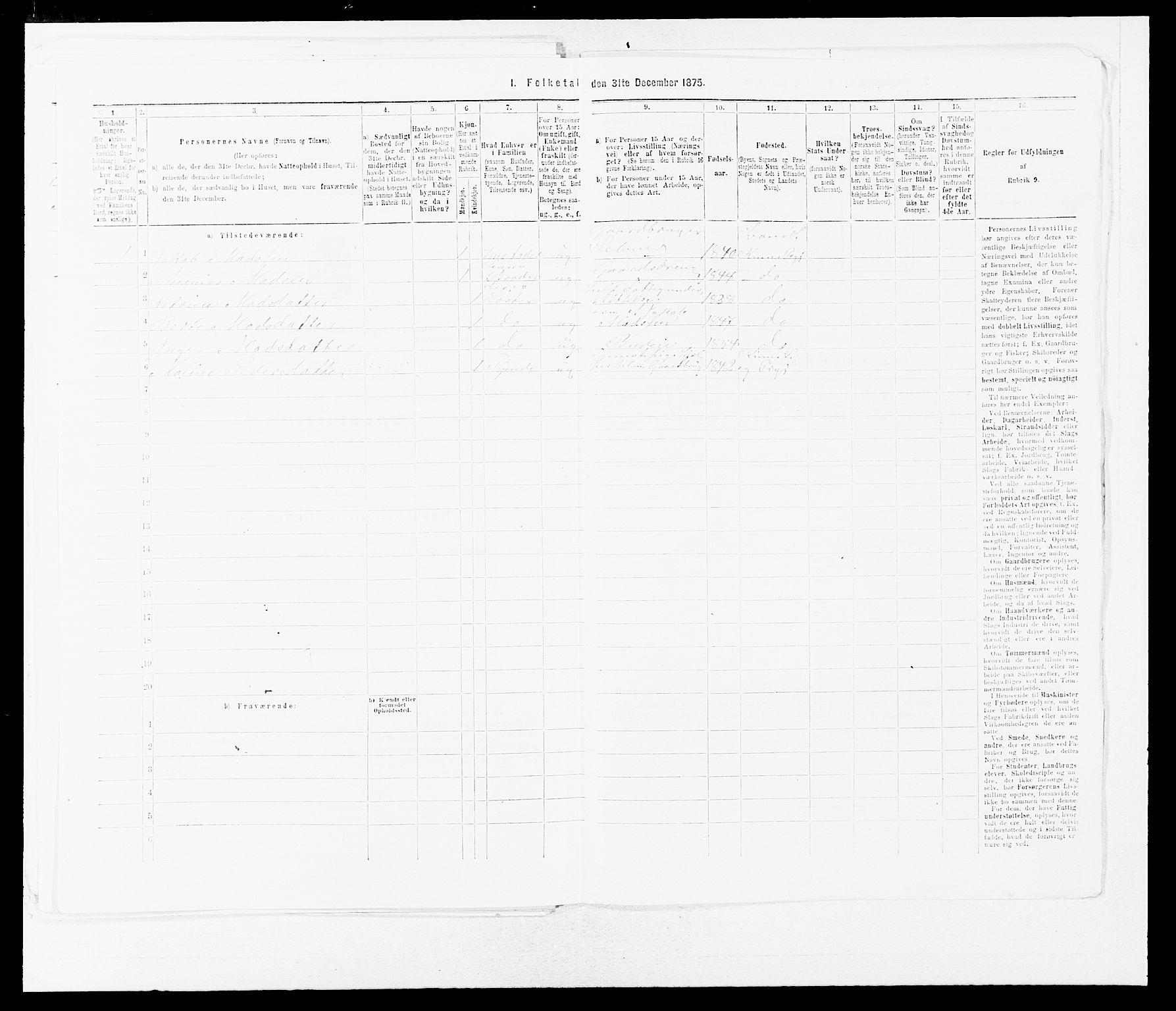 SAB, Folketelling 1875 for 1437L Kinn prestegjeld, Kinn sokn og Svanøy sokn, 1875, s. 1060