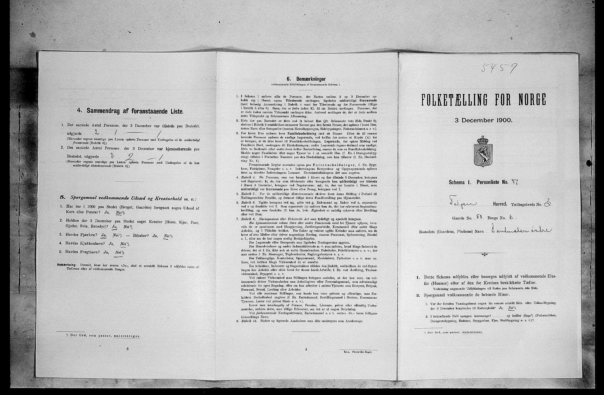SAH, Folketelling 1900 for 0436 Tolga herred, 1900, s. 386