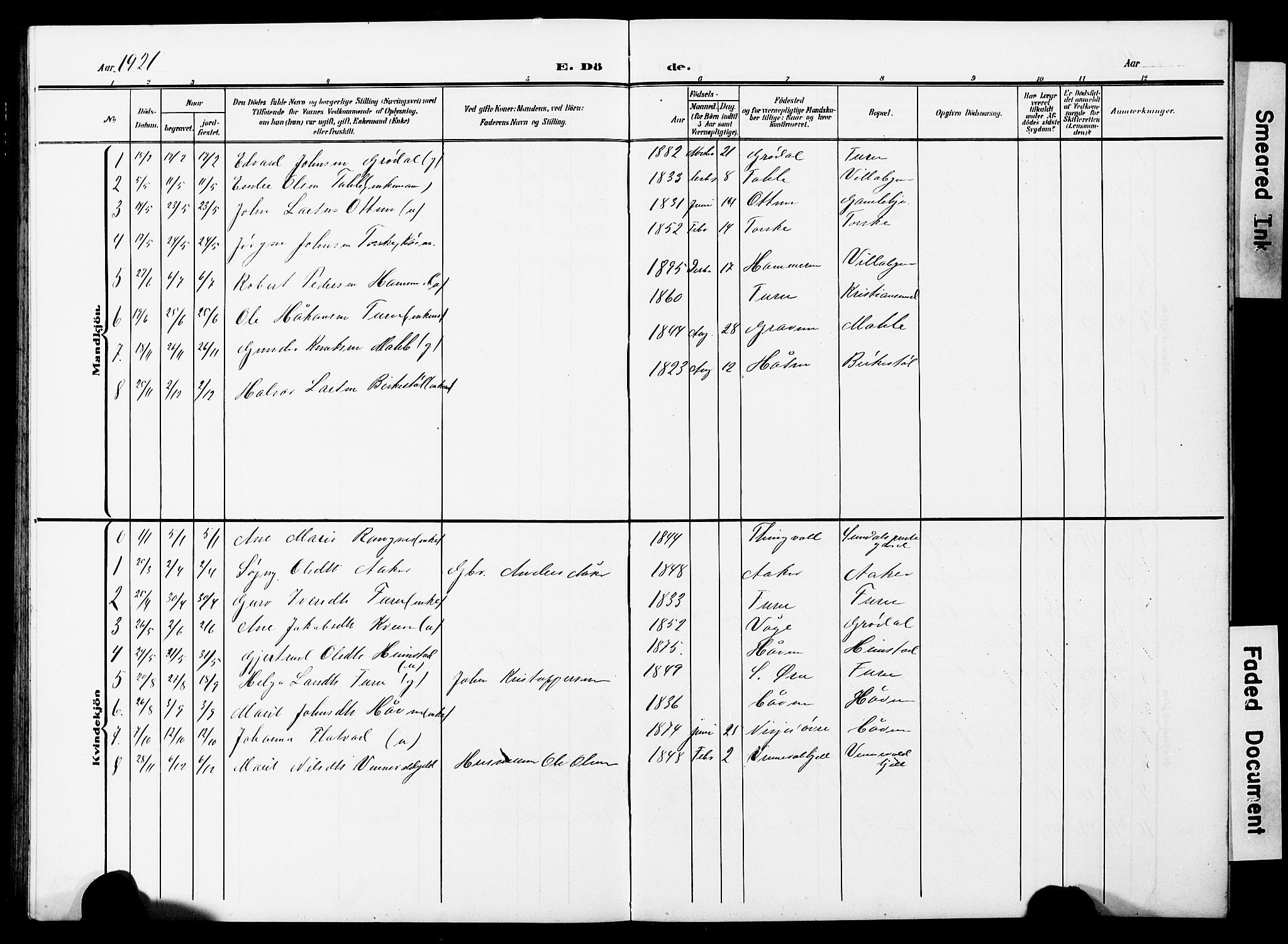 Ministerialprotokoller, klokkerbøker og fødselsregistre - Møre og Romsdal, SAT/A-1454/590/L1017: Klokkerbok nr. 590C02, 1869-1931