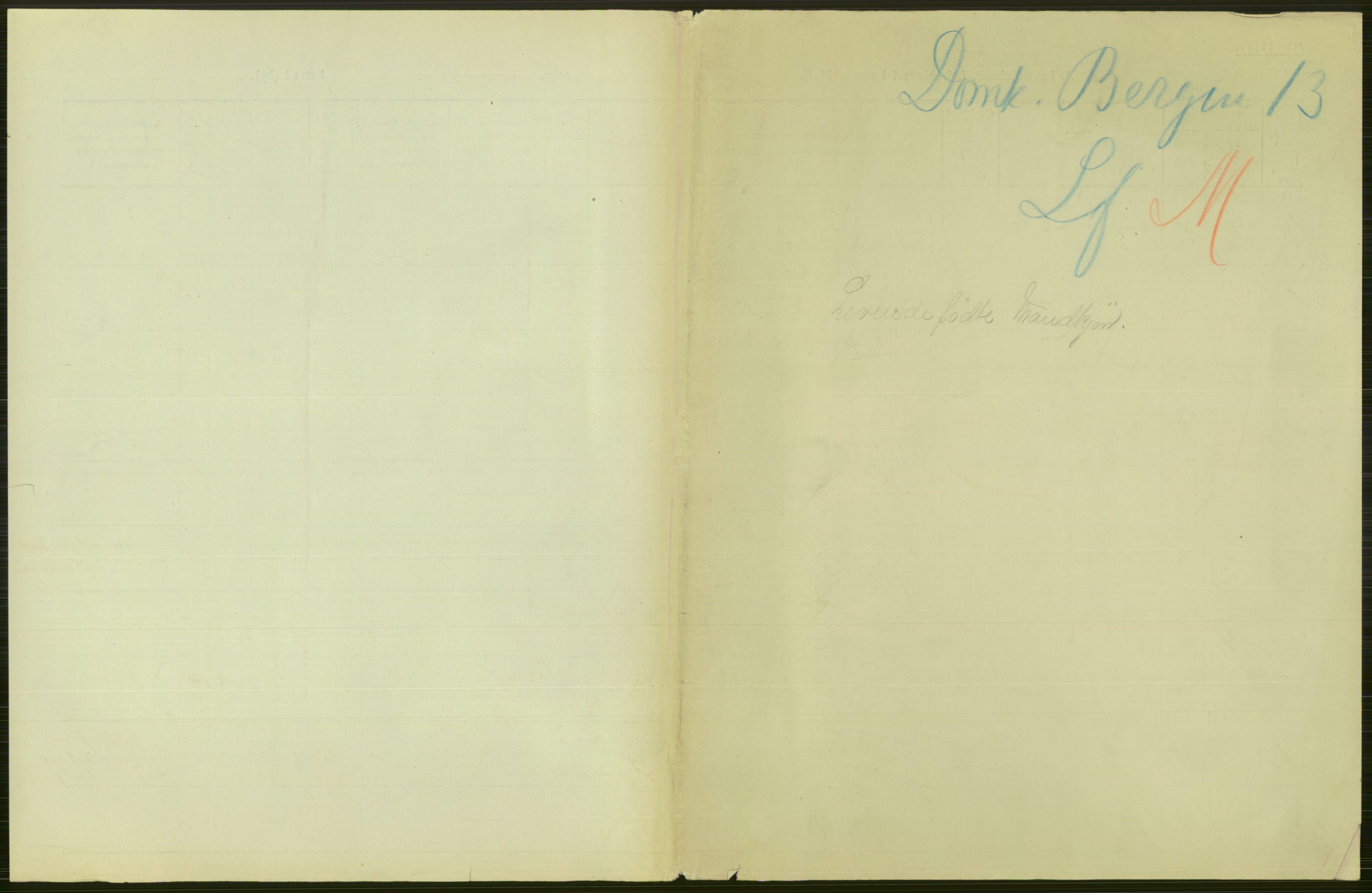Statistisk sentralbyrå, Sosiodemografiske emner, Befolkning, AV/RA-S-2228/D/Df/Dfb/Dfbh/L0037: Bergen: Levendefødte menn og kvinner., 1918, s. 553