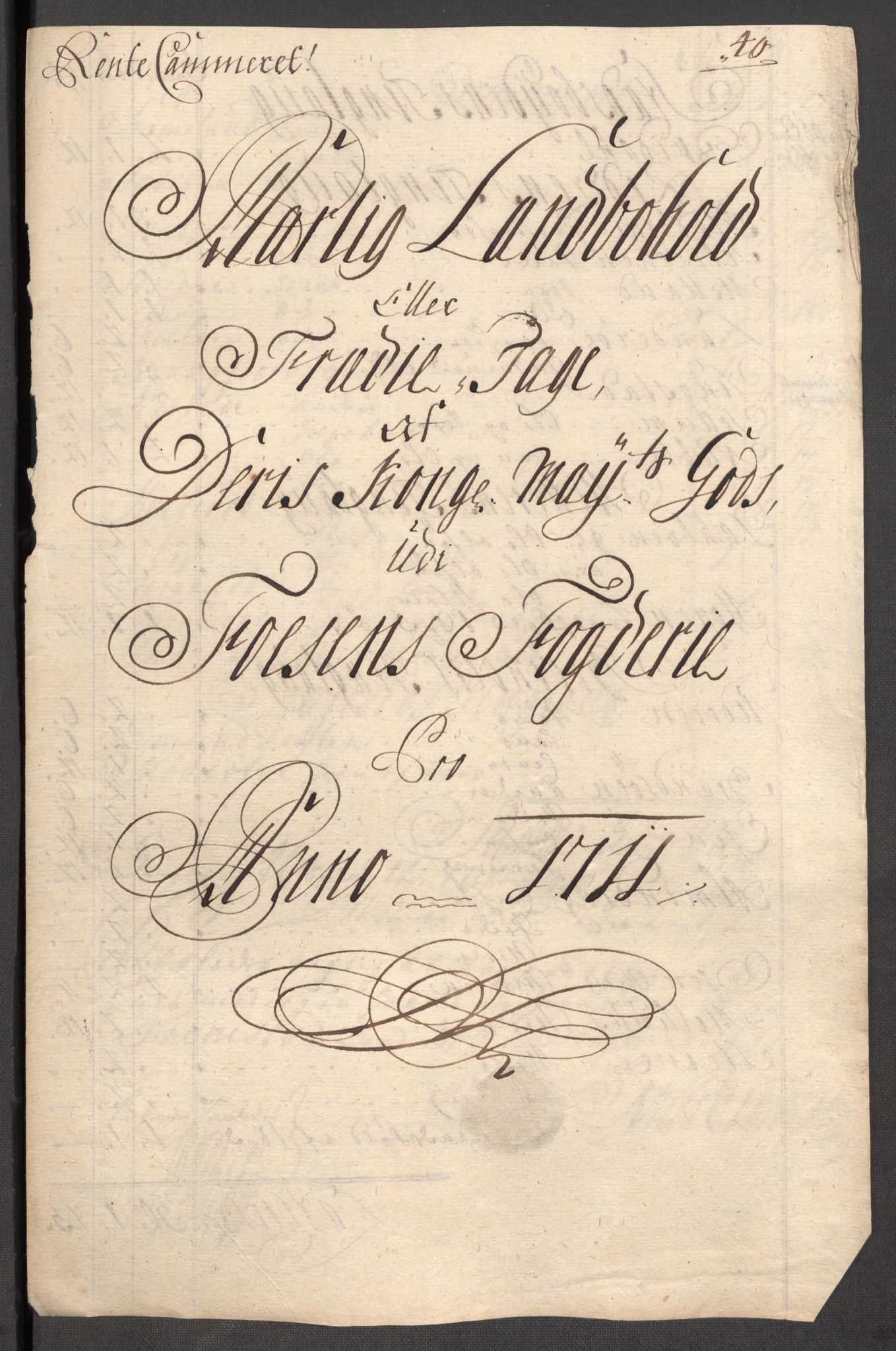 Rentekammeret inntil 1814, Reviderte regnskaper, Fogderegnskap, AV/RA-EA-4092/R57/L3860: Fogderegnskap Fosen, 1711, s. 164