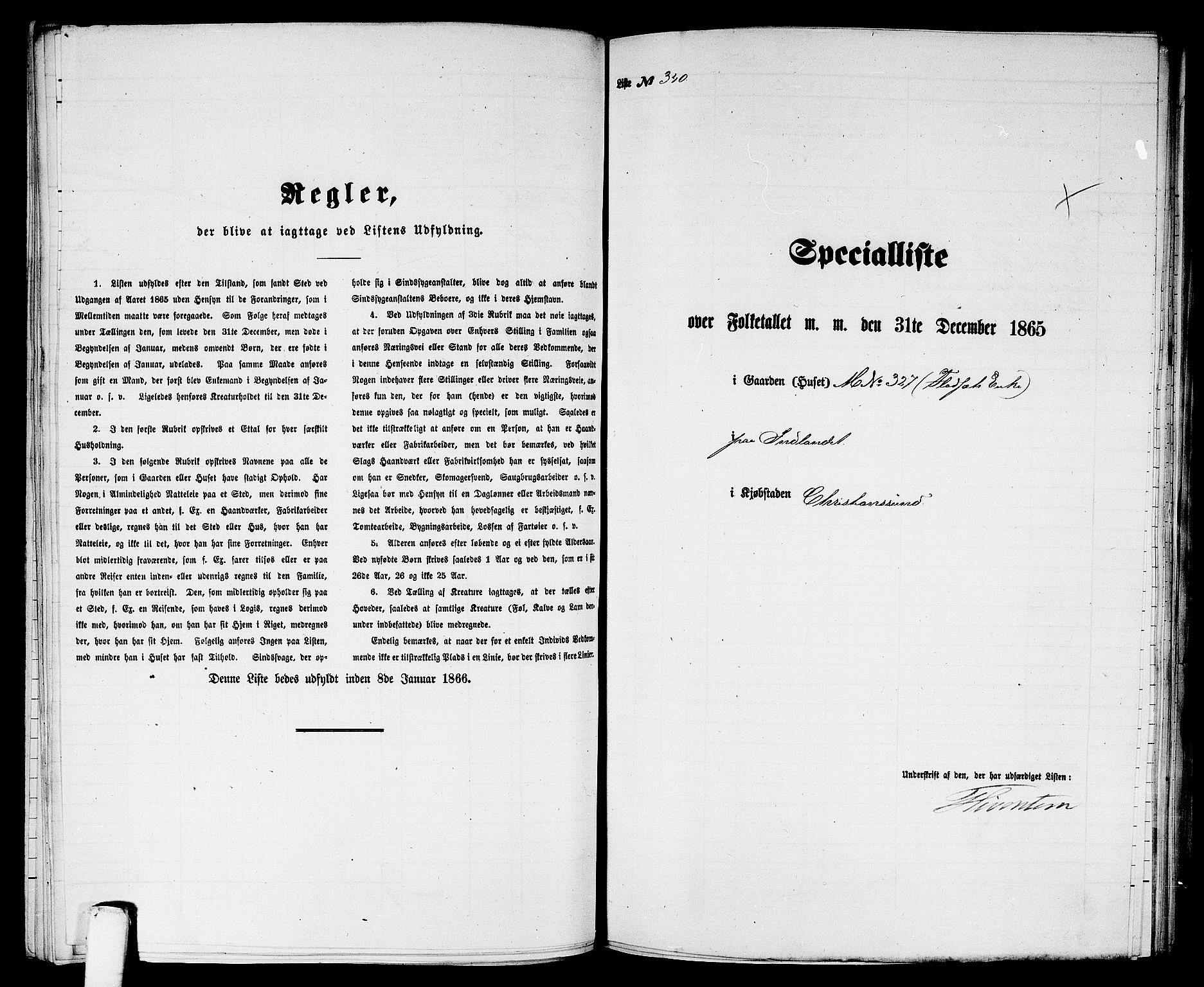 RA, Folketelling 1865 for 1503B Kristiansund prestegjeld, Kristiansund kjøpstad, 1865, s. 694