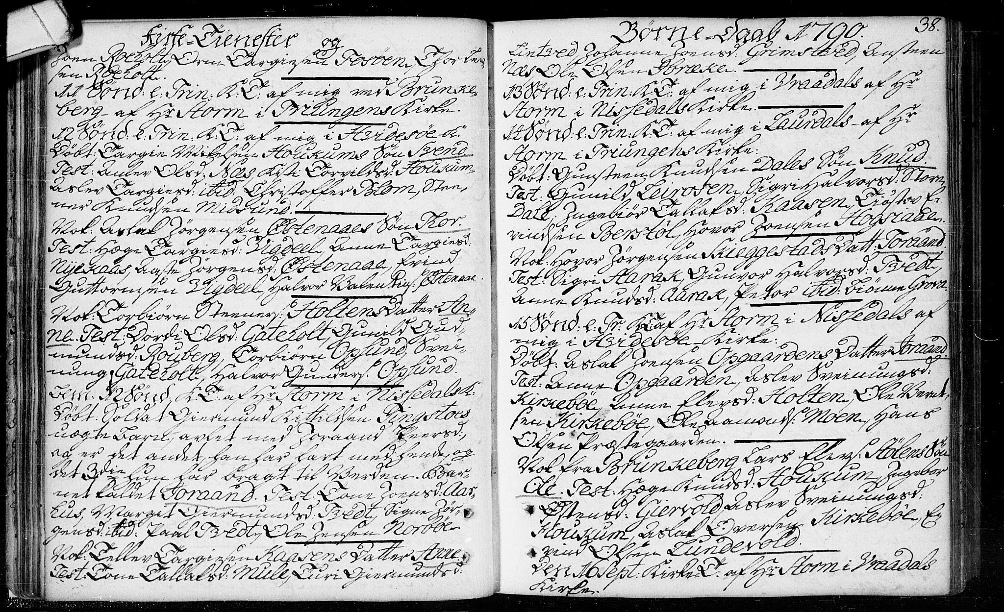 Kviteseid kirkebøker, SAKO/A-276/F/Fa/L0003: Ministerialbok nr. I 3, 1787-1799, s. 38