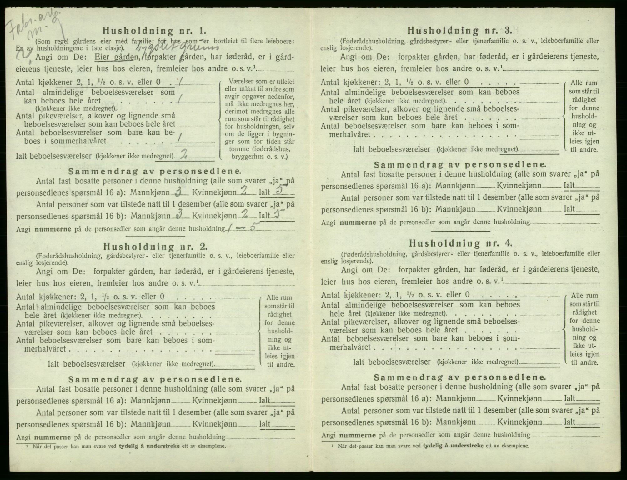 SAB, Folketelling 1920 for 1214 Ølen herred, 1920, s. 440