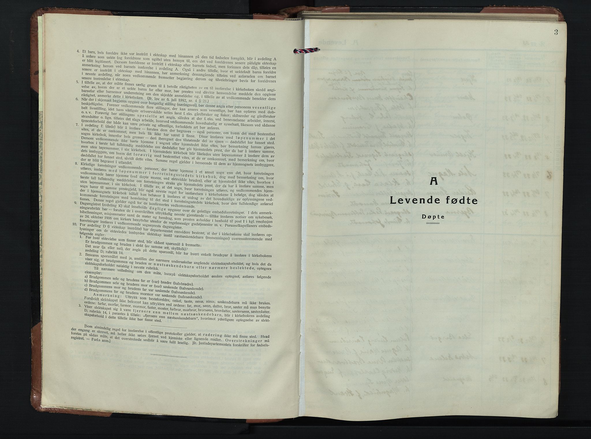 Søndre Land prestekontor, SAH/PREST-122/L/L0009: Klokkerbok nr. 9, 1933-1954, s. 3