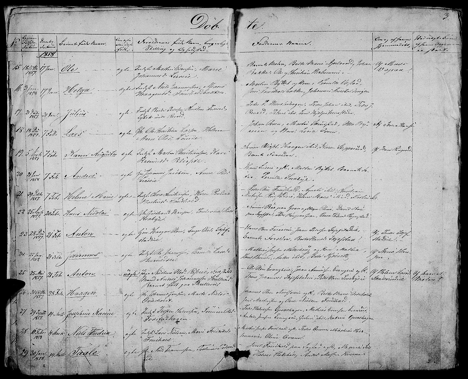 Østre Toten prestekontor, AV/SAH-PREST-104/H/Ha/Hab/L0004: Klokkerbok nr. 4, 1858-1886, s. 3