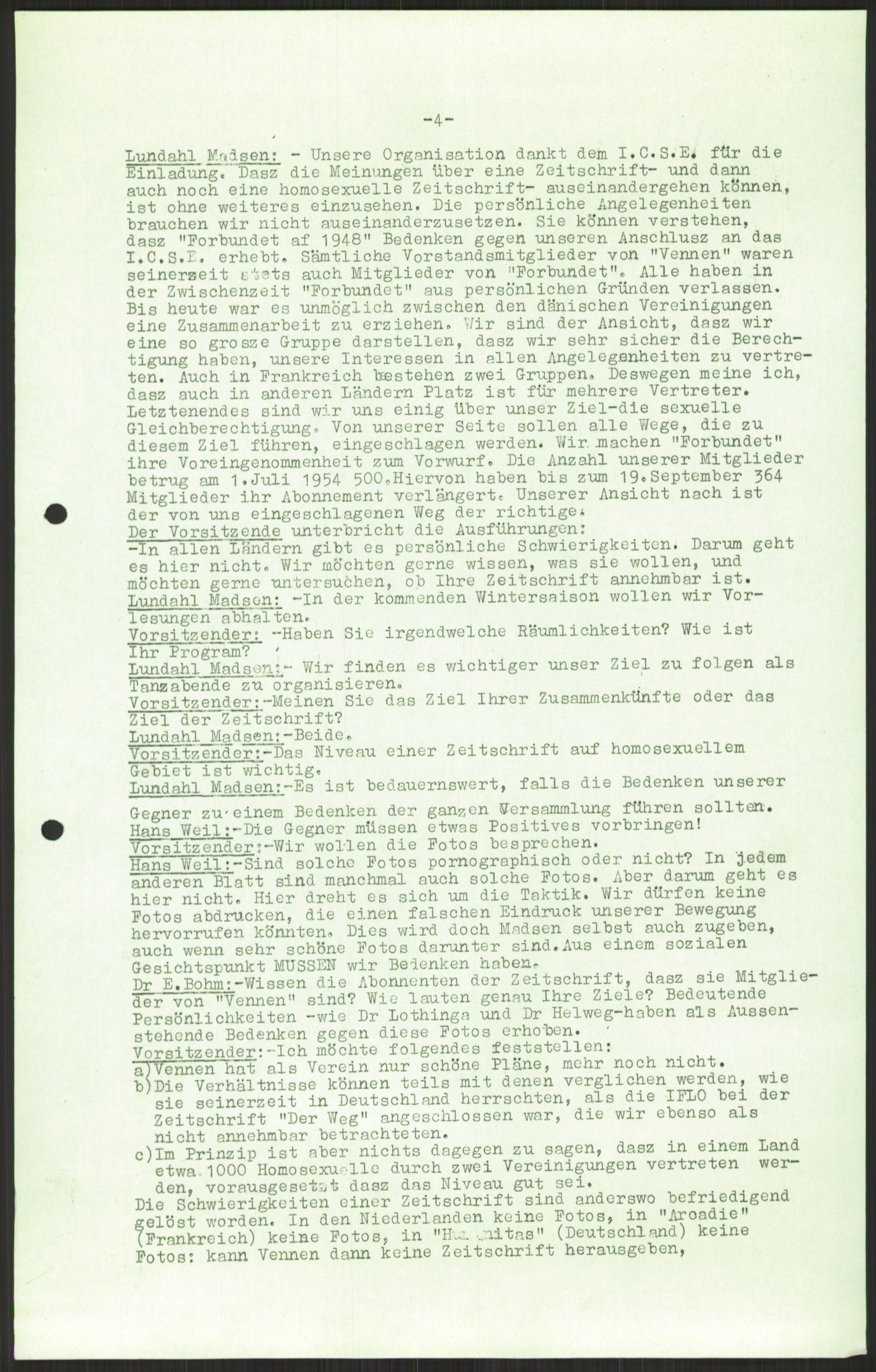 Det Norske Forbundet av 1948/Landsforeningen for Lesbisk og Homofil Frigjøring, AV/RA-PA-1216/F/Fb/L0001: ICSE, 1951-1959, s. 607