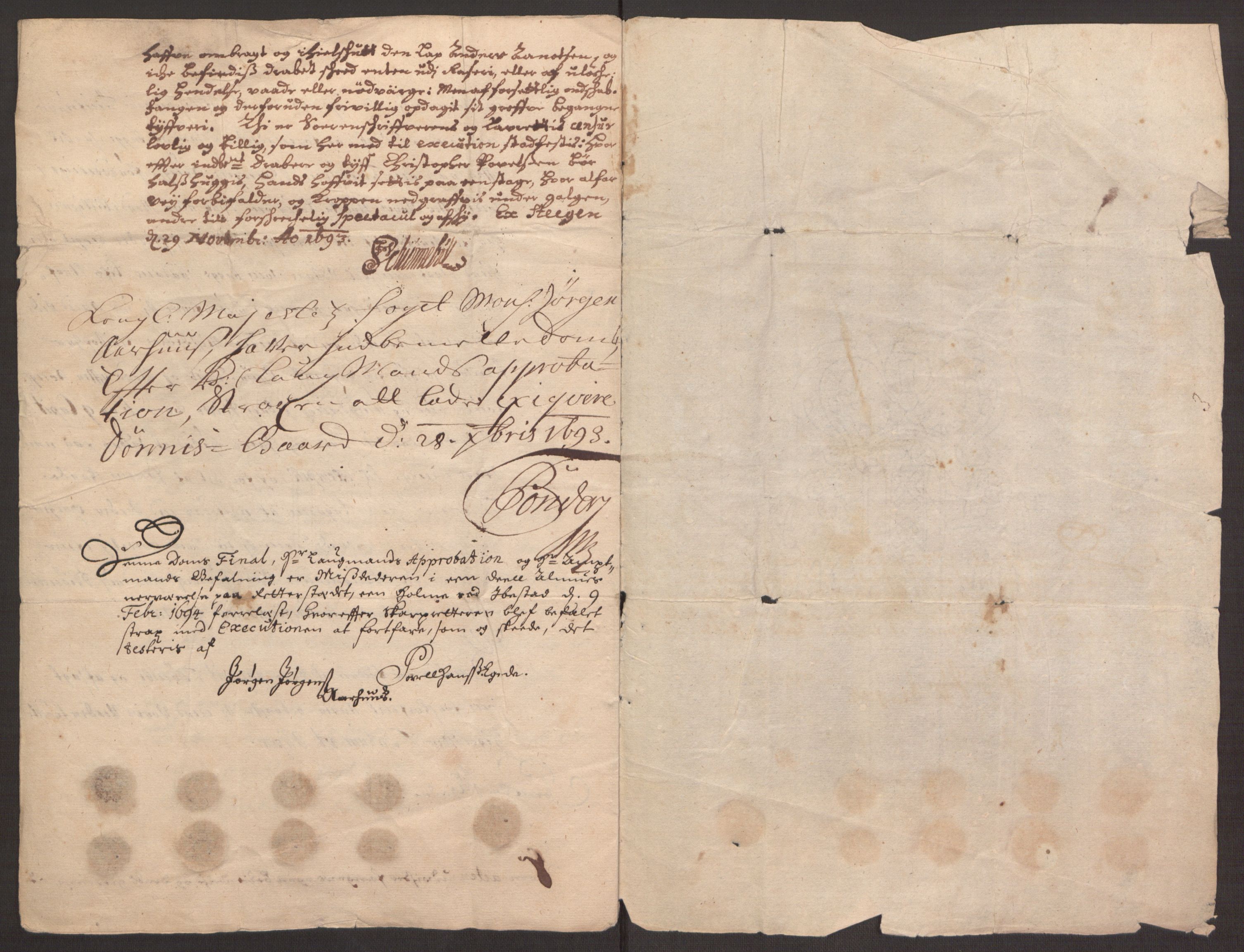 Rentekammeret inntil 1814, Reviderte regnskaper, Fogderegnskap, AV/RA-EA-4092/R68/L4753: Fogderegnskap Senja og Troms, 1694-1696, s. 175