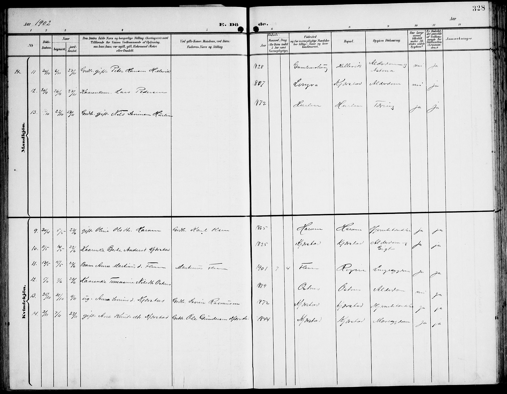 Ministerialprotokoller, klokkerbøker og fødselsregistre - Møre og Romsdal, AV/SAT-A-1454/536/L0511: Klokkerbok nr. 536C06, 1899-1944, s. 328