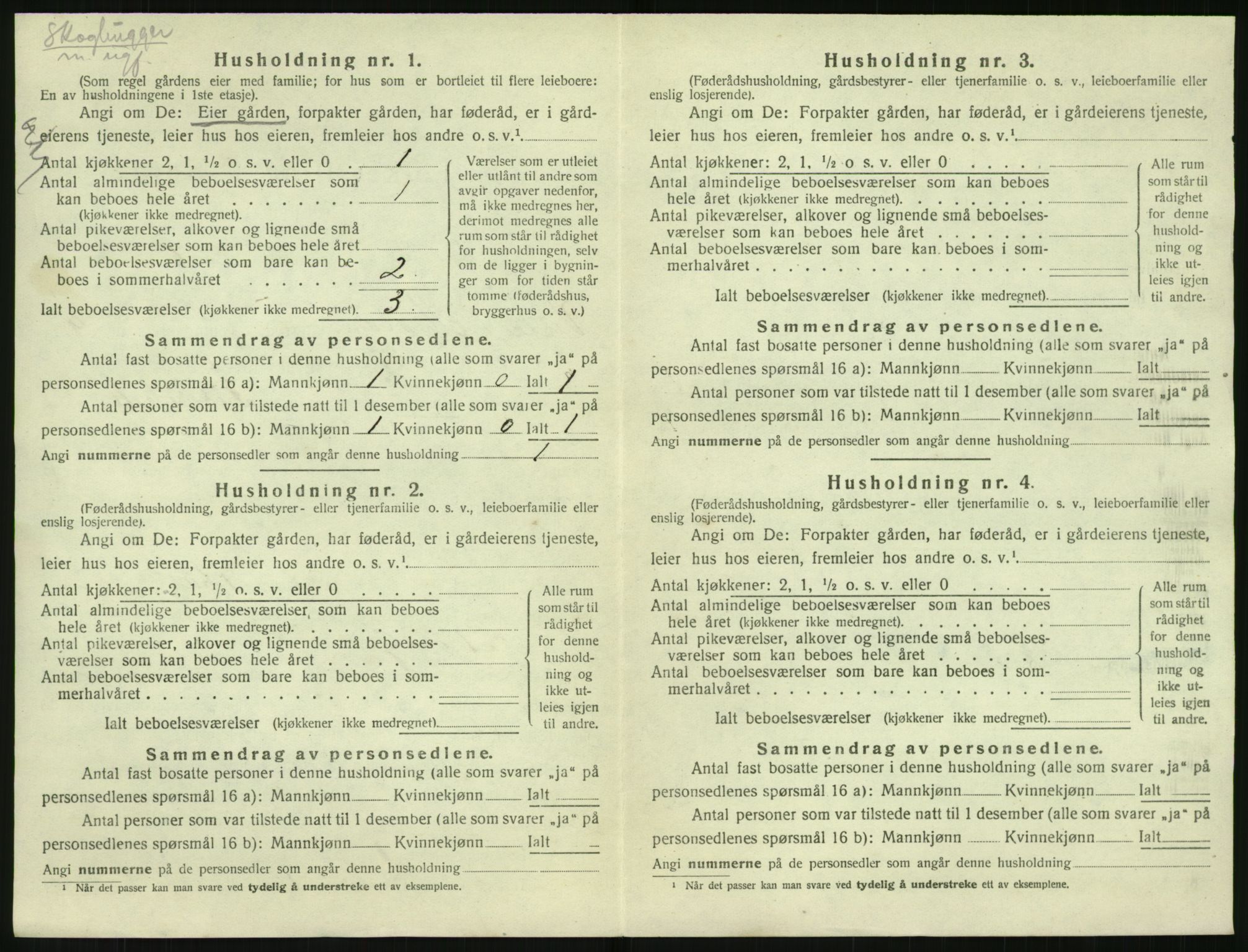 SAK, Folketelling 1920 for 0926 Vestre Moland herred, 1920, s. 1040
