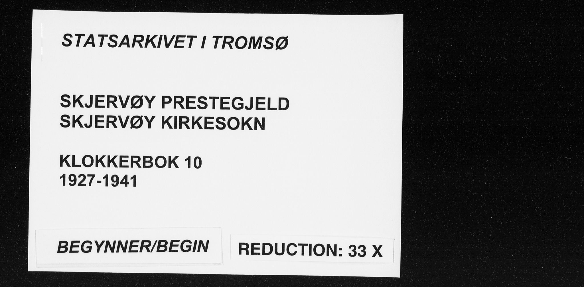 Skjervøy sokneprestkontor, SATØ/S-1300/H/Ha/Hab/L0010klokker: Klokkerbok nr. 10, 1927-1941