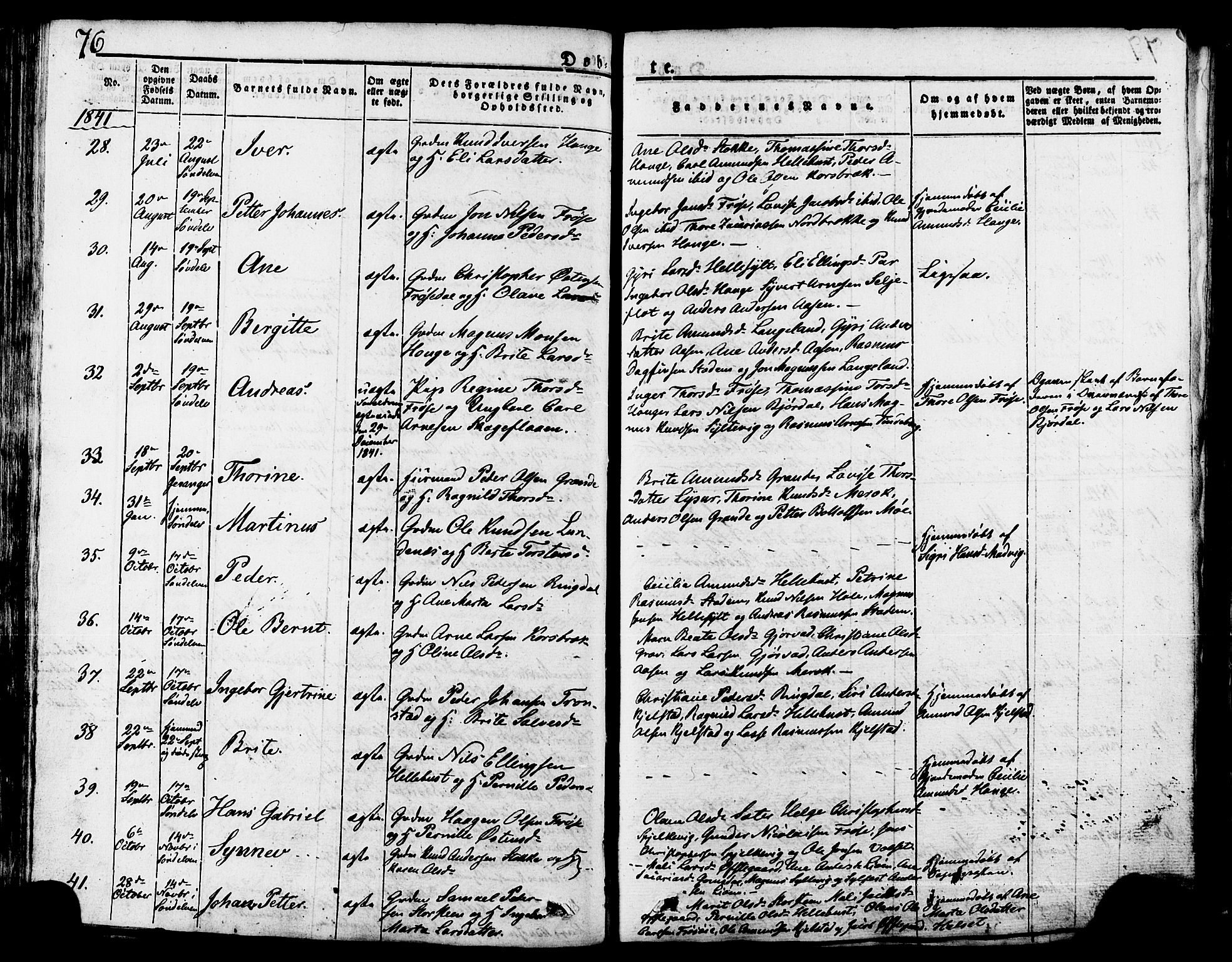 Ministerialprotokoller, klokkerbøker og fødselsregistre - Møre og Romsdal, AV/SAT-A-1454/517/L0221: Ministerialbok nr. 517A01, 1827-1858, s. 76