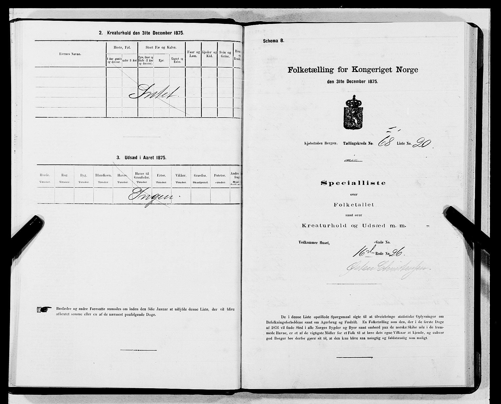 SAB, Folketelling 1875 for 1301 Bergen kjøpstad, 1875, s. 3644