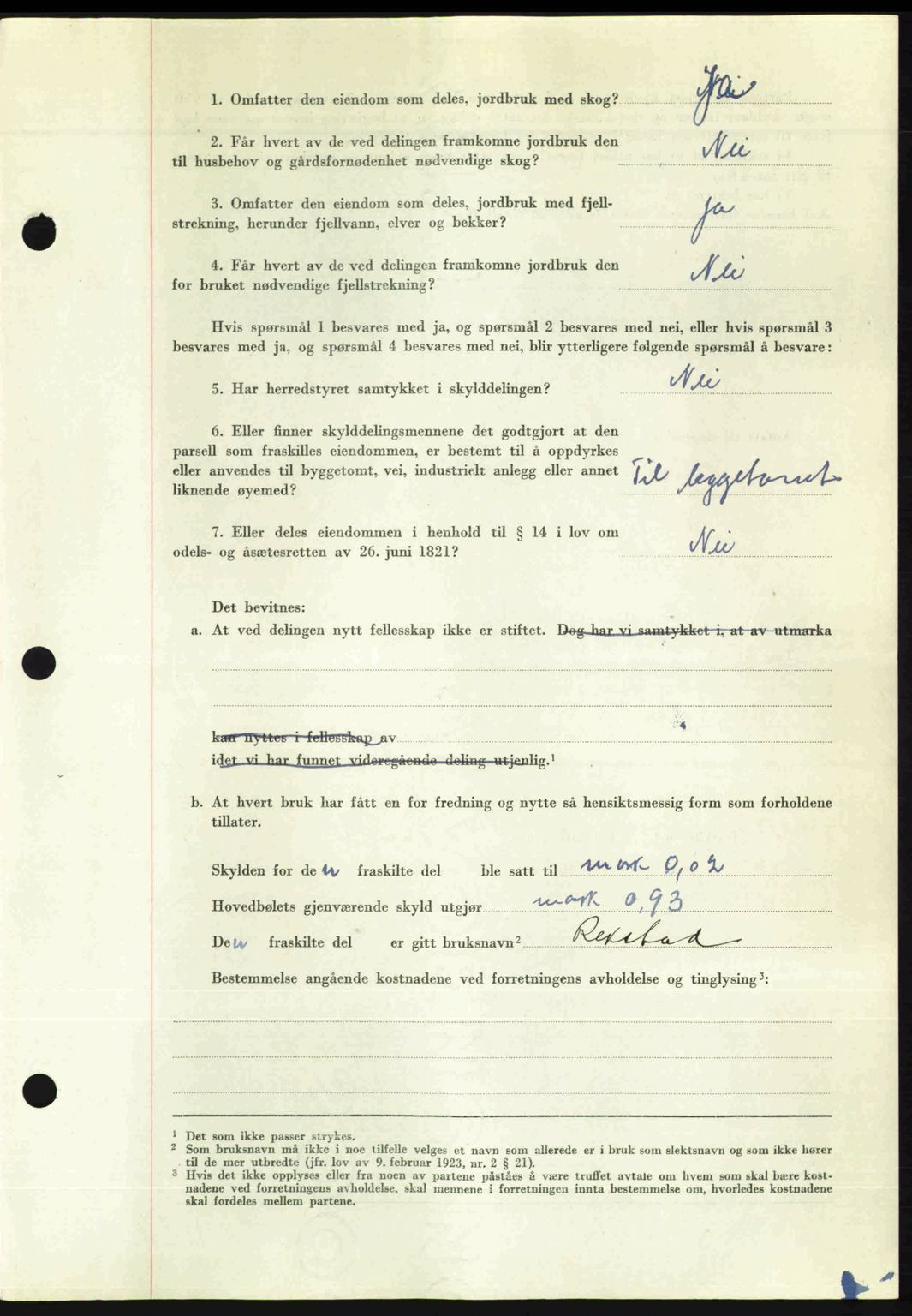 Romsdal sorenskriveri, SAT/A-4149/1/2/2C: Pantebok nr. A24, 1947-1947, Dagboknr: 3243/1947