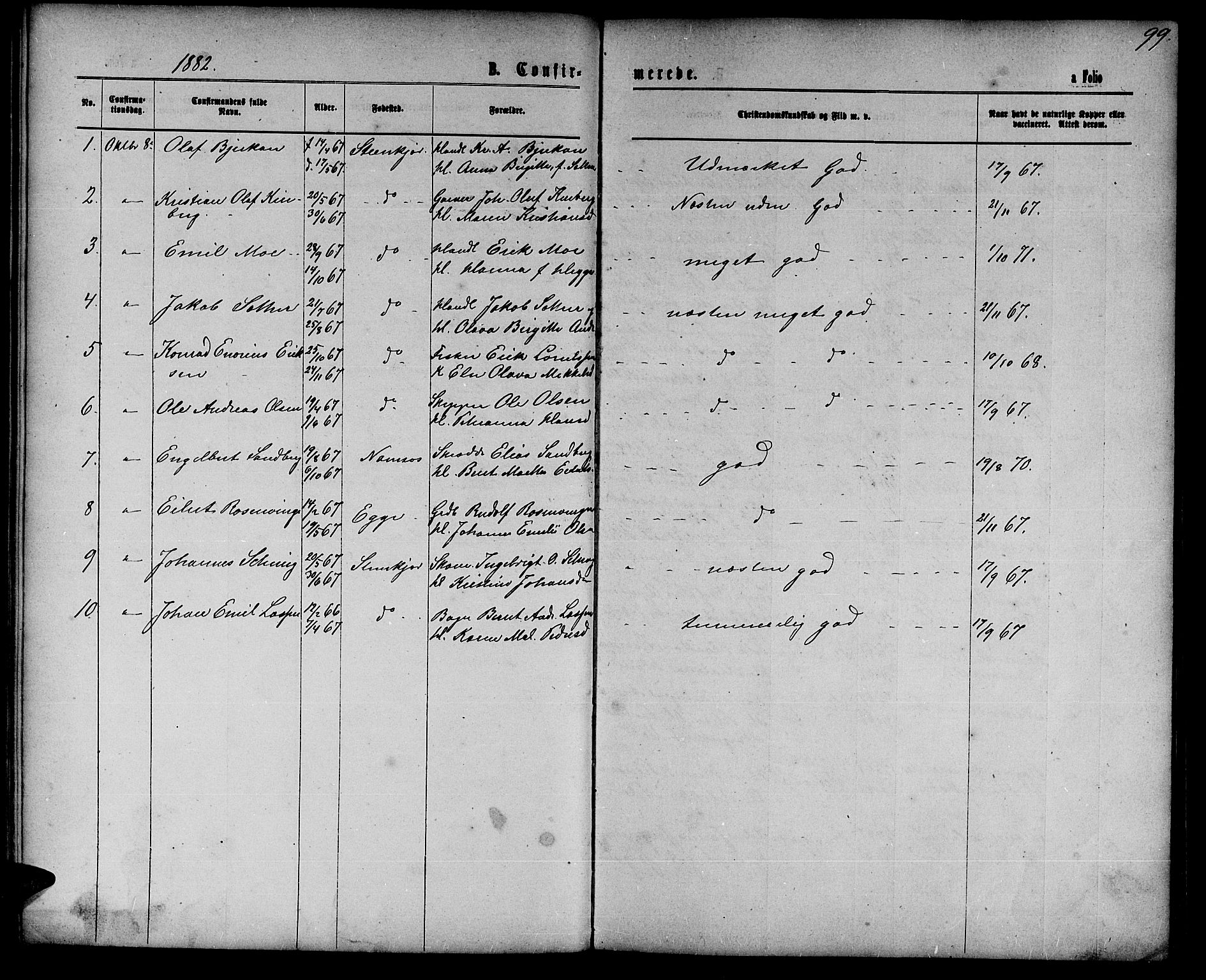 Ministerialprotokoller, klokkerbøker og fødselsregistre - Nord-Trøndelag, SAT/A-1458/739/L0373: Klokkerbok nr. 739C01, 1865-1882, s. 99