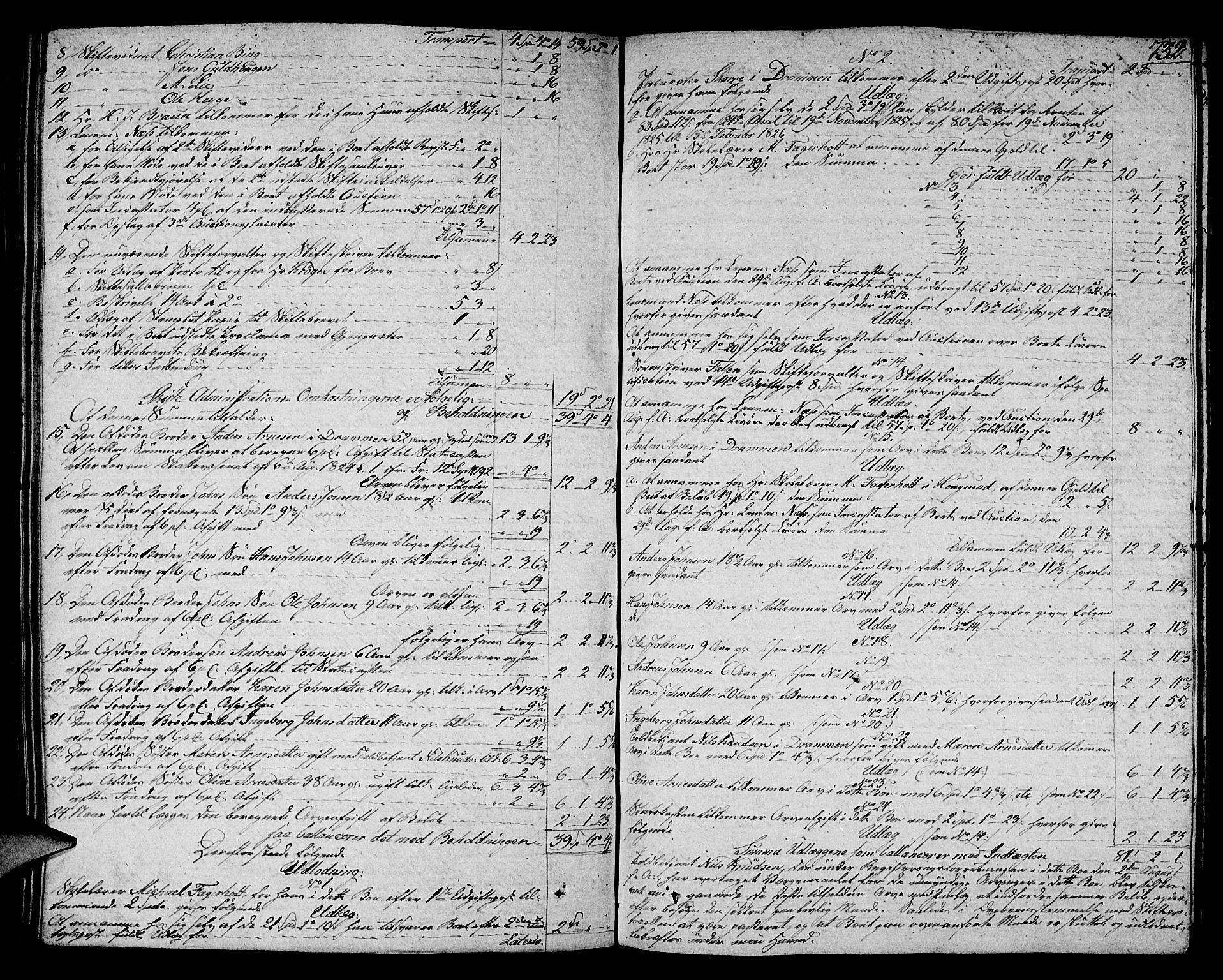 Eiker, Modum og Sigdal sorenskriveri, SAKO/A-123/H/Hb/Hba/L0021: Skifteprotokoll, 1819-1828, s. 731b-732a