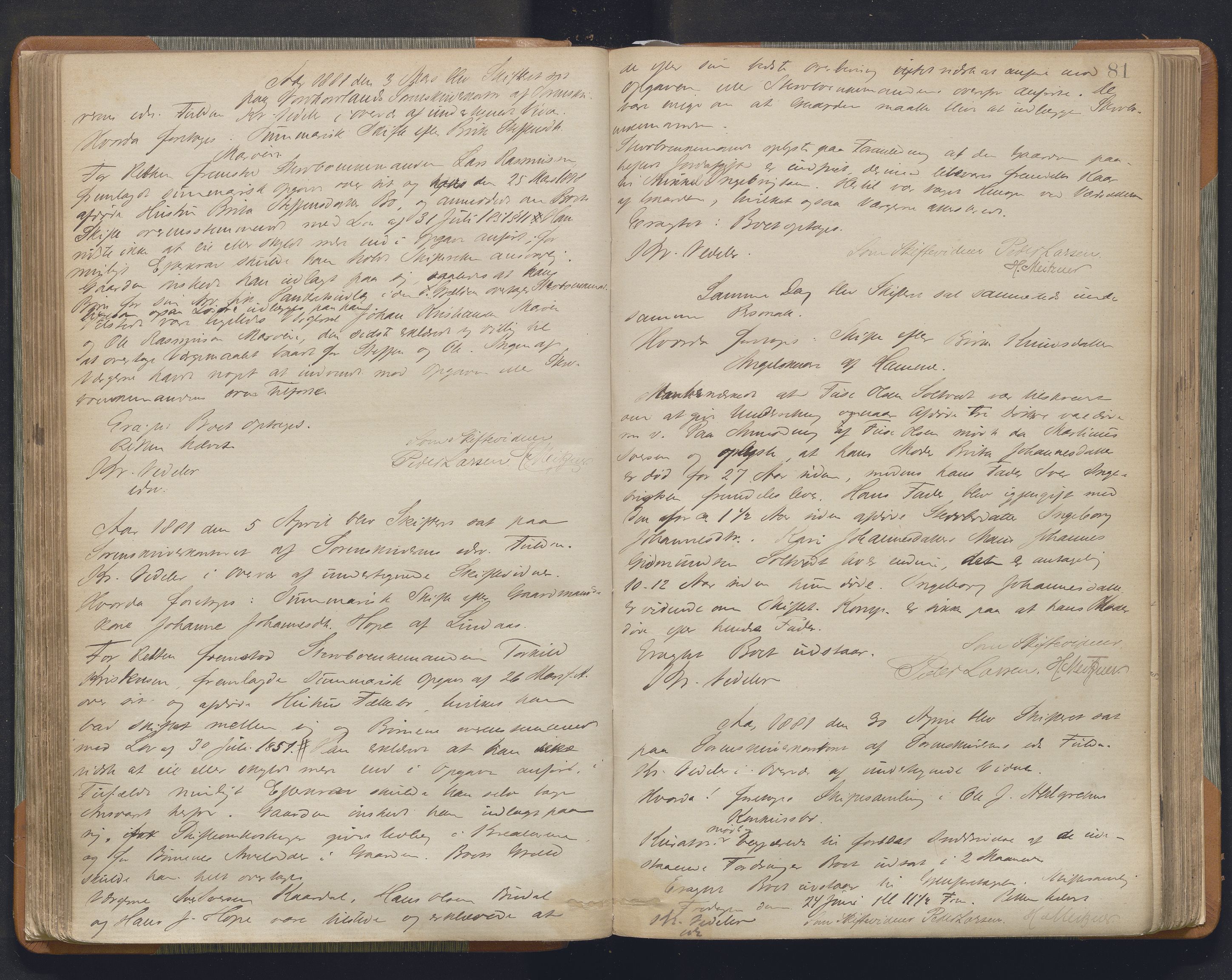 Nordhordland sorenskrivar, AV/SAB-A-2901/1/H/Hc/L0003: Skifteforhandlingsprotokollar, 1878-1888, s. 81