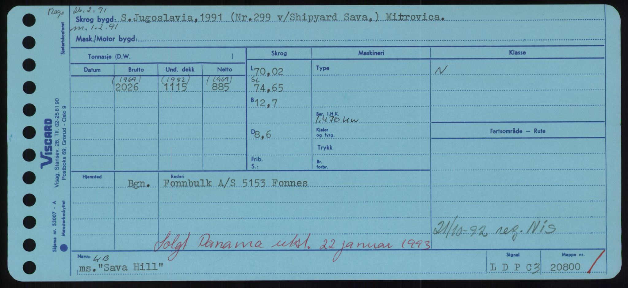 Sjøfartsdirektoratet med forløpere, Skipsmålingen, RA/S-1627/H/Hd/L0032: Fartøy, San-Seve, s. 227