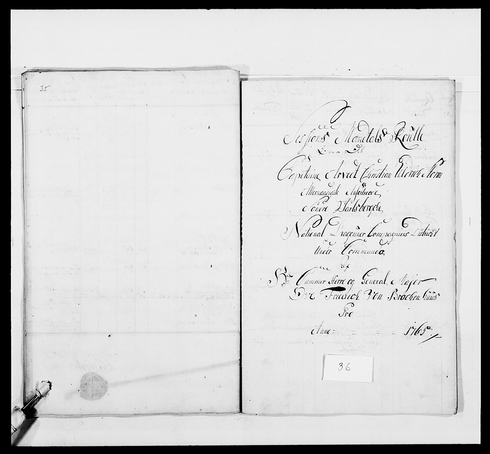 Kommanderende general (KG I) med Det norske krigsdirektorium, AV/RA-EA-5419/E/Ea/L0481: 4. Sønnafjelske dragonregiment, 1756-1765, s. 626