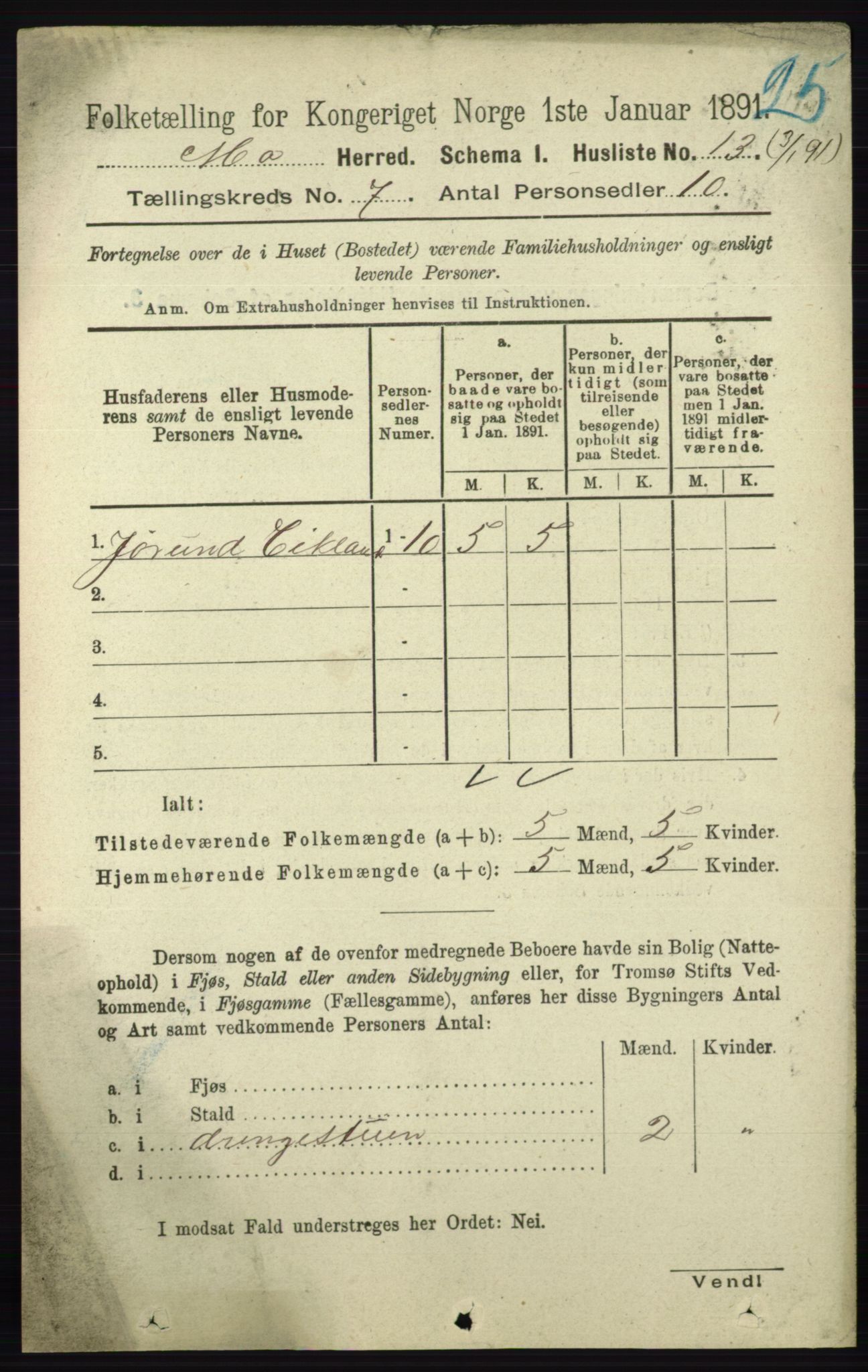 RA, Folketelling 1891 for 0832 Mo herred, 1891, s. 1735