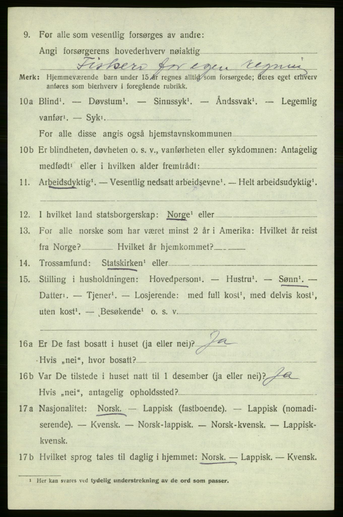 SATØ, Folketelling 1920 for 2017 Kvalsund herred, 1920, s. 2751