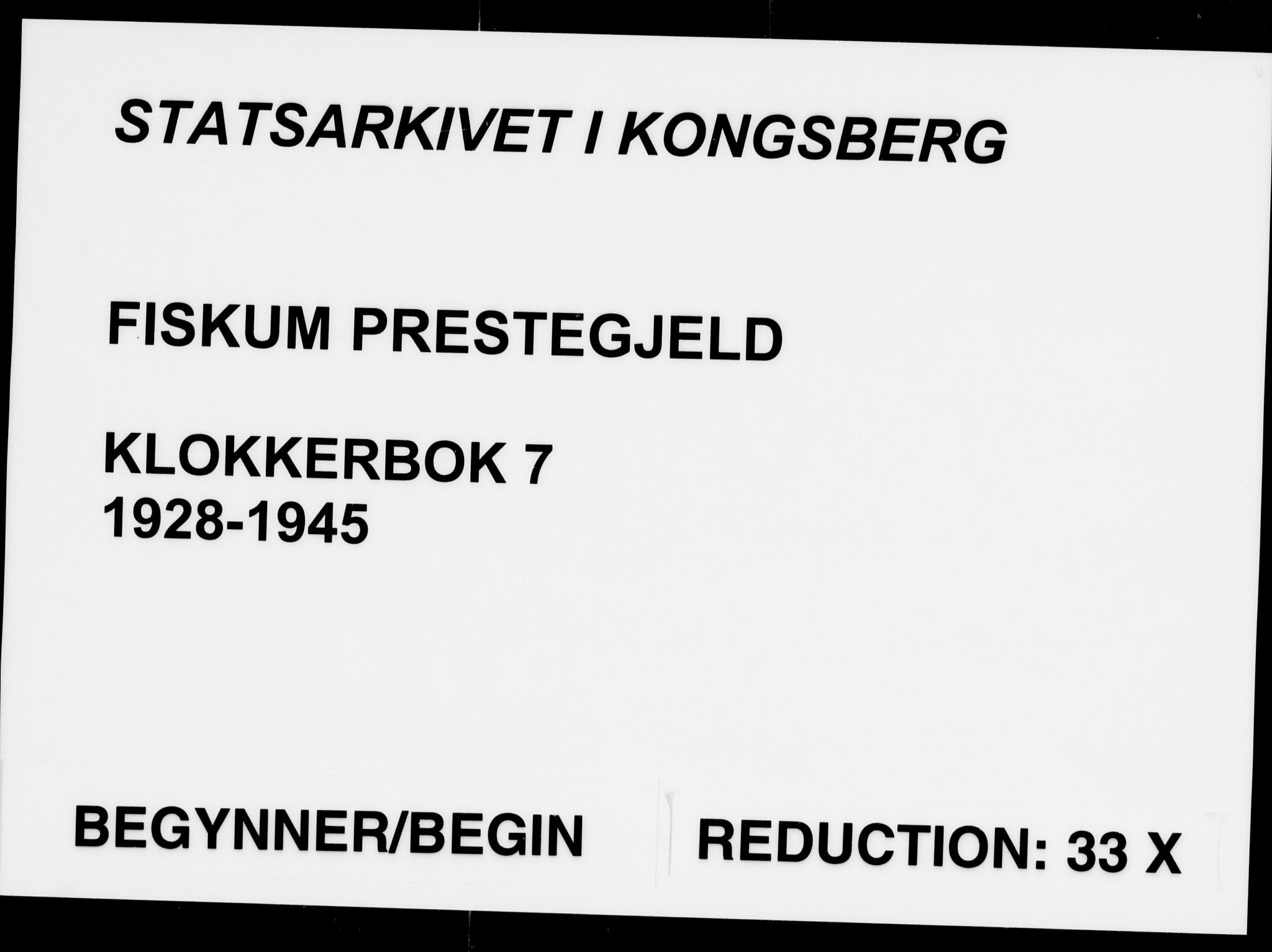 Fiskum kirkebøker, SAKO/A-15/G/Ga/L0007: Klokkerbok nr. 7, 1928-1945