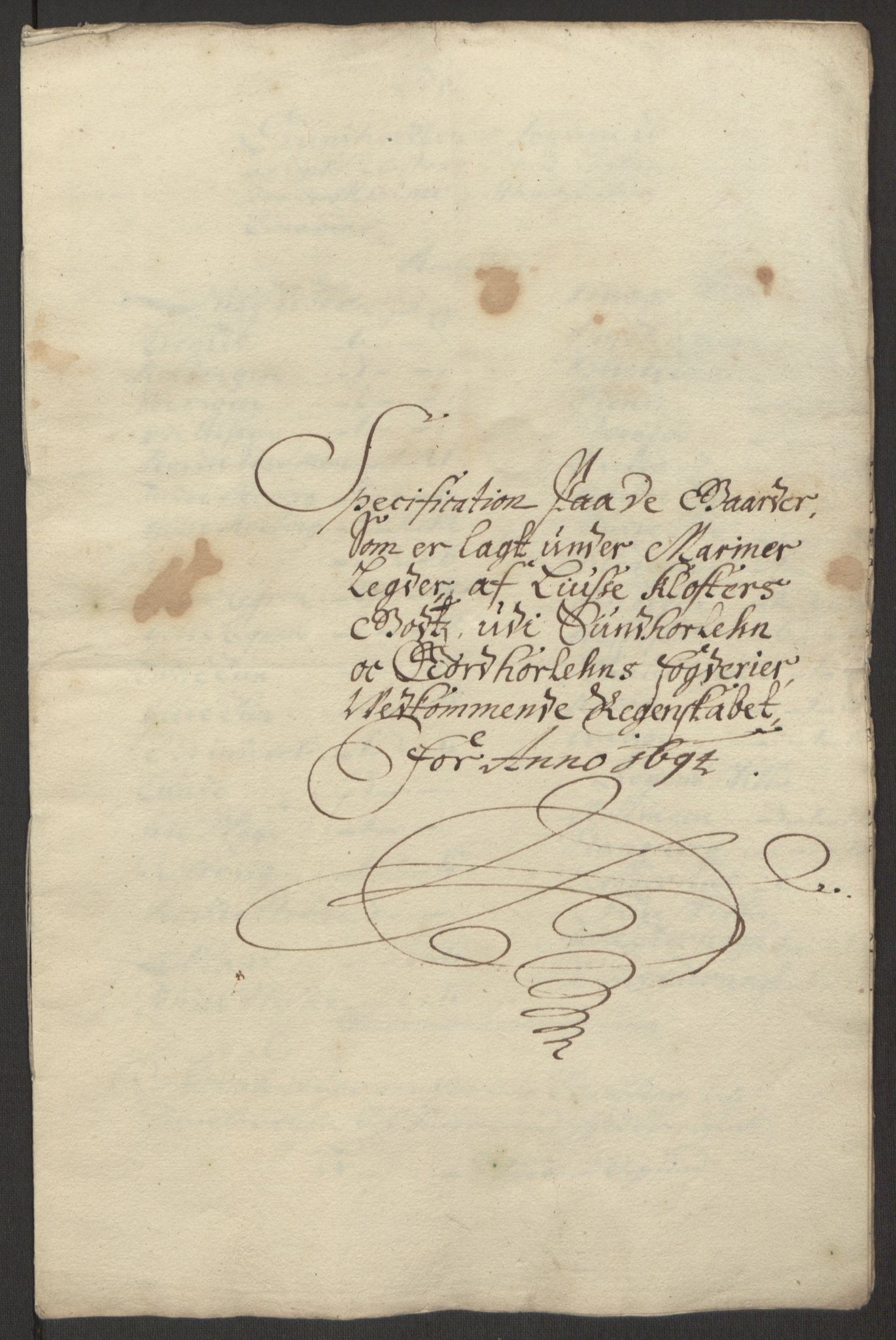 Rentekammeret inntil 1814, Reviderte regnskaper, Fogderegnskap, AV/RA-EA-4092/R50/L3159: Fogderegnskap Lyse kloster, 1691-1709, s. 31