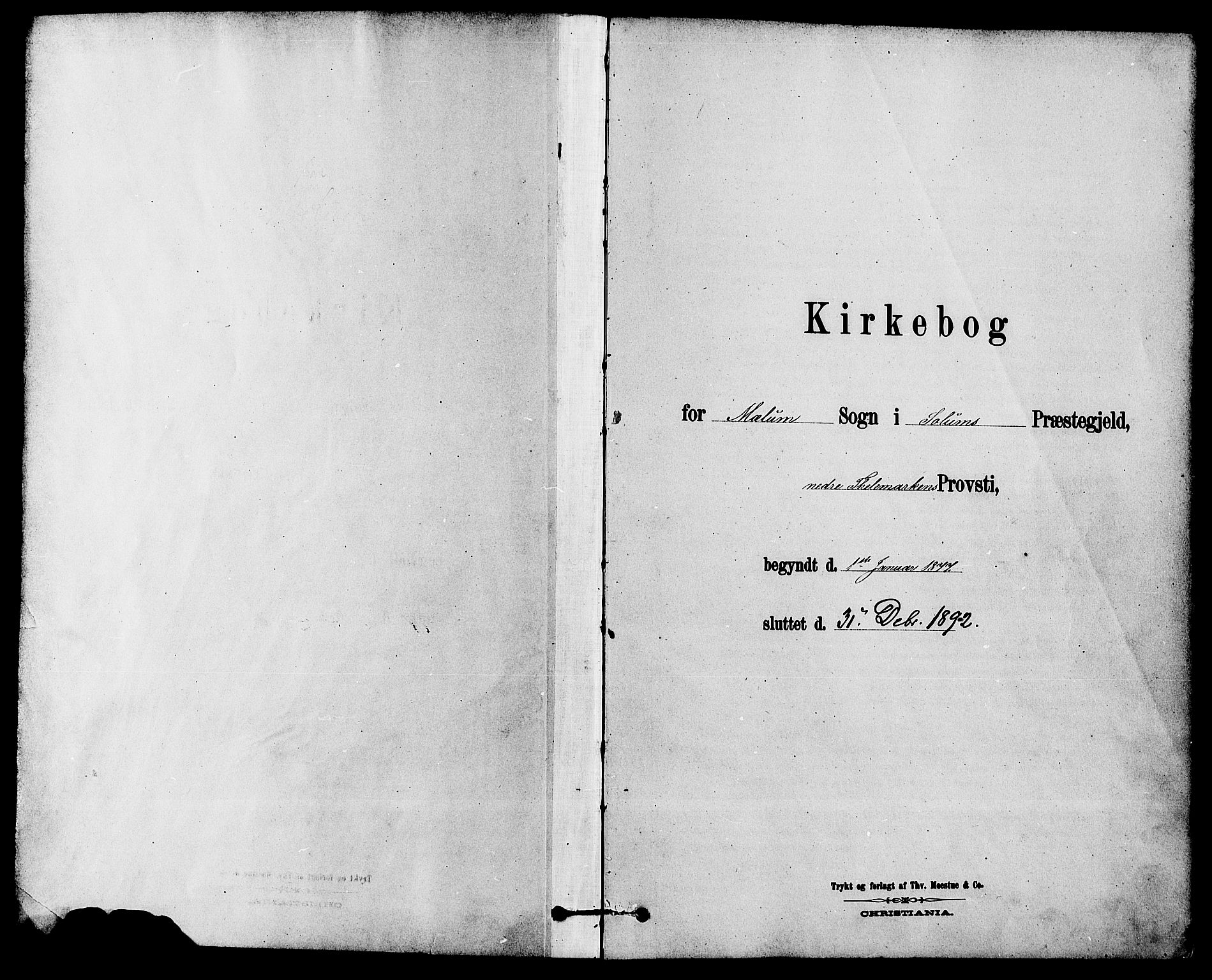 Solum kirkebøker, SAKO/A-306/F/Fb/L0001: Ministerialbok nr. II 1, 1877-1892