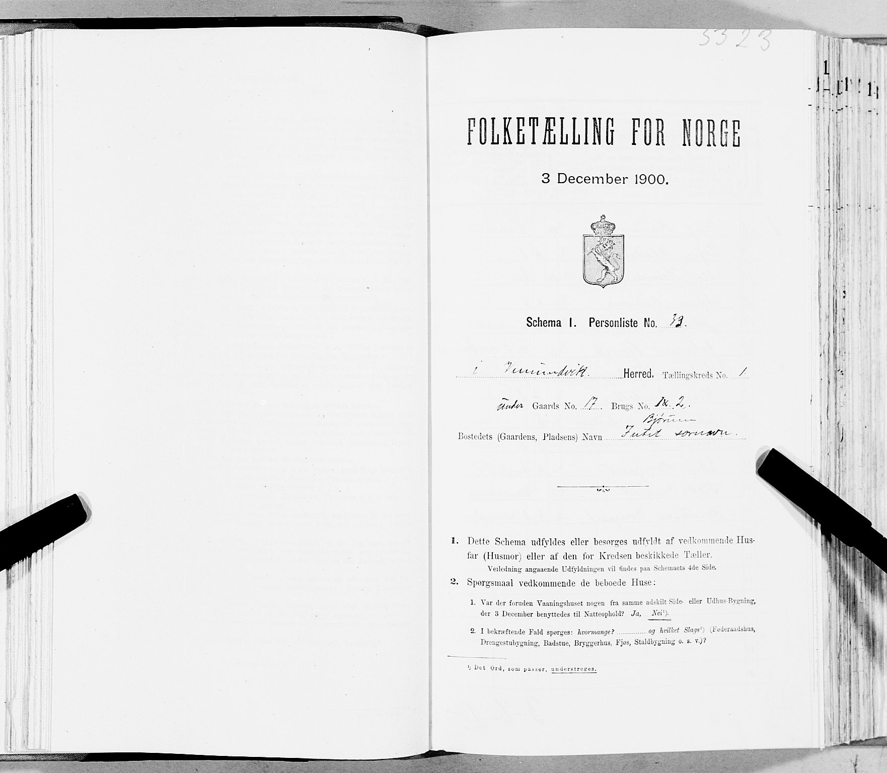 SAT, Folketelling 1900 for 1745 Vemundvik herred, 1900, s. 109