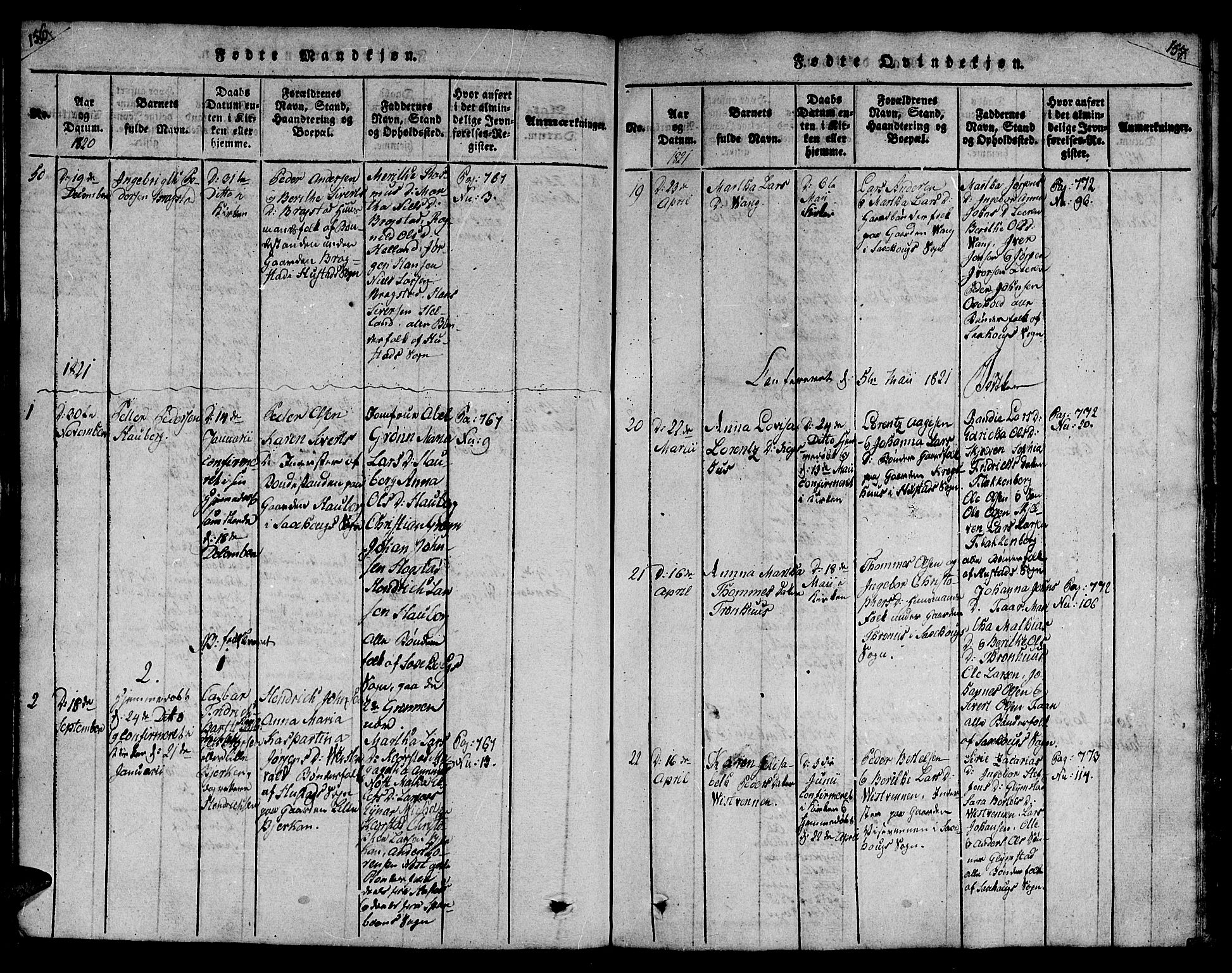 Ministerialprotokoller, klokkerbøker og fødselsregistre - Nord-Trøndelag, SAT/A-1458/730/L0275: Ministerialbok nr. 730A04, 1816-1822, s. 156-157