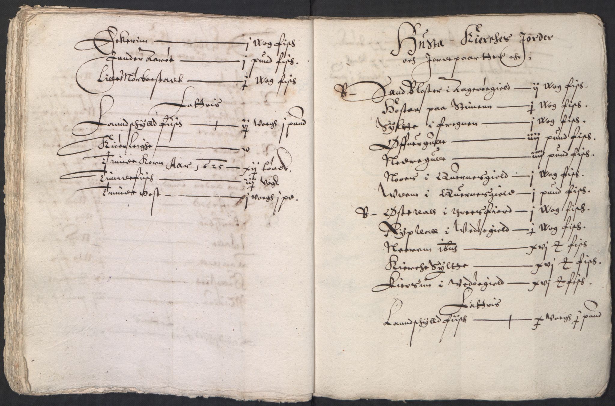 Stattholderembetet 1572-1771, AV/RA-EA-2870/Ek/L0016/0001: Jordebøker til utlikning av rosstjeneste 1624-1626: / Kirke- og prestebolsinntekter i Trondheim bispedømme og Jemtland, 1625-1626, s. 97