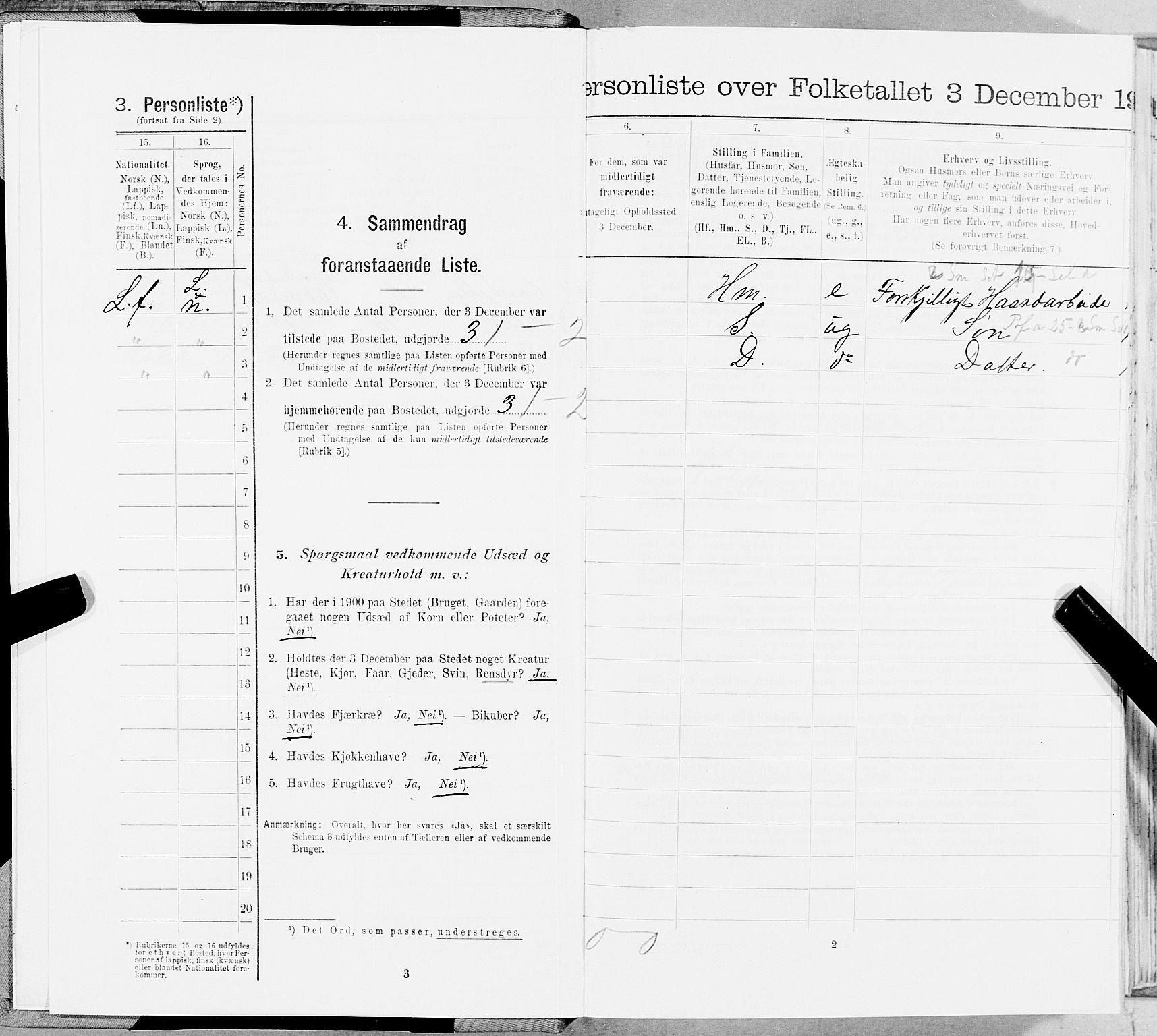 SAT, Folketelling 1900 for 1752 Kolvereid herred, 1900, s. 16