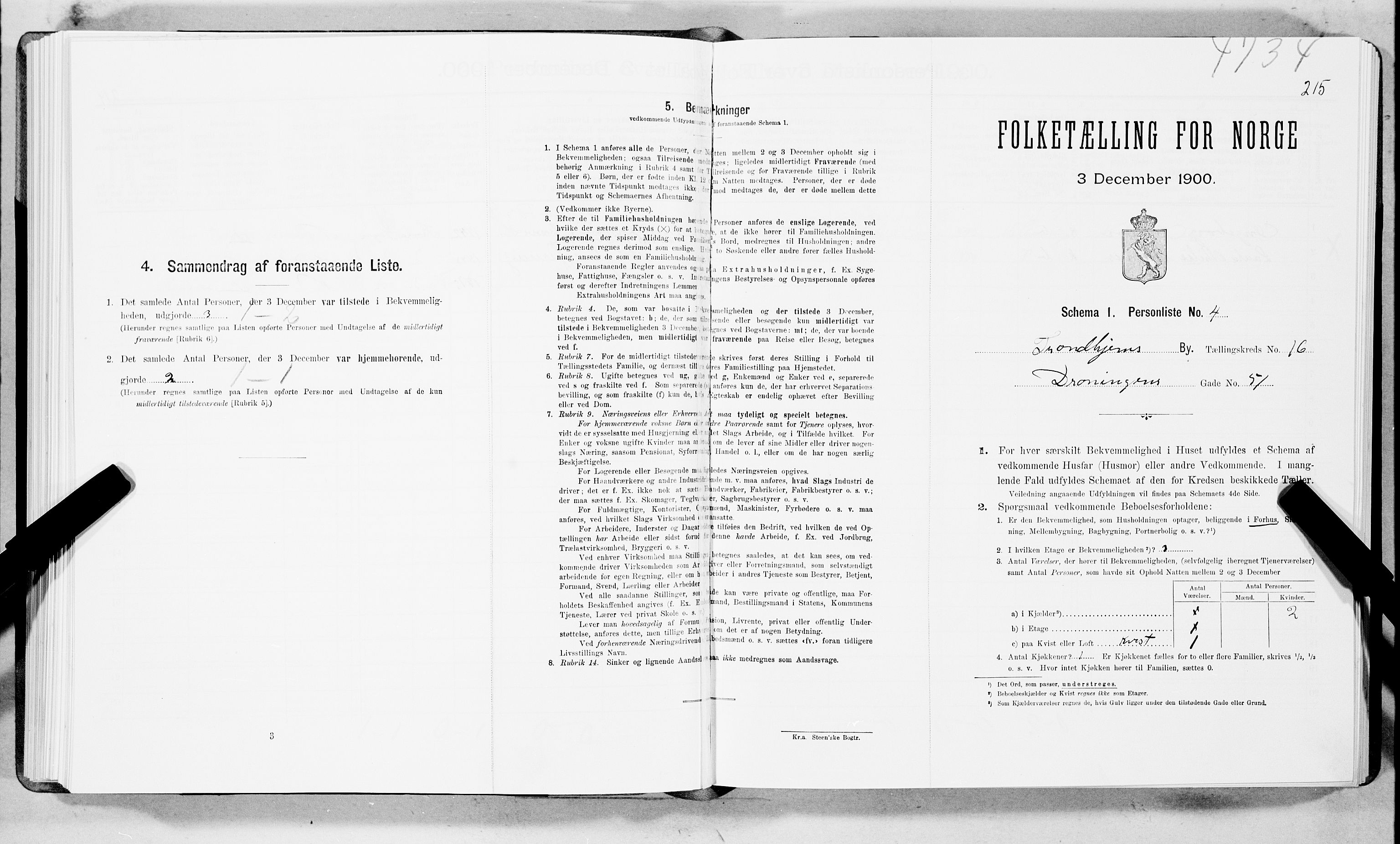 SAT, Folketelling 1900 for 1601 Trondheim kjøpstad, 1900, s. 2754
