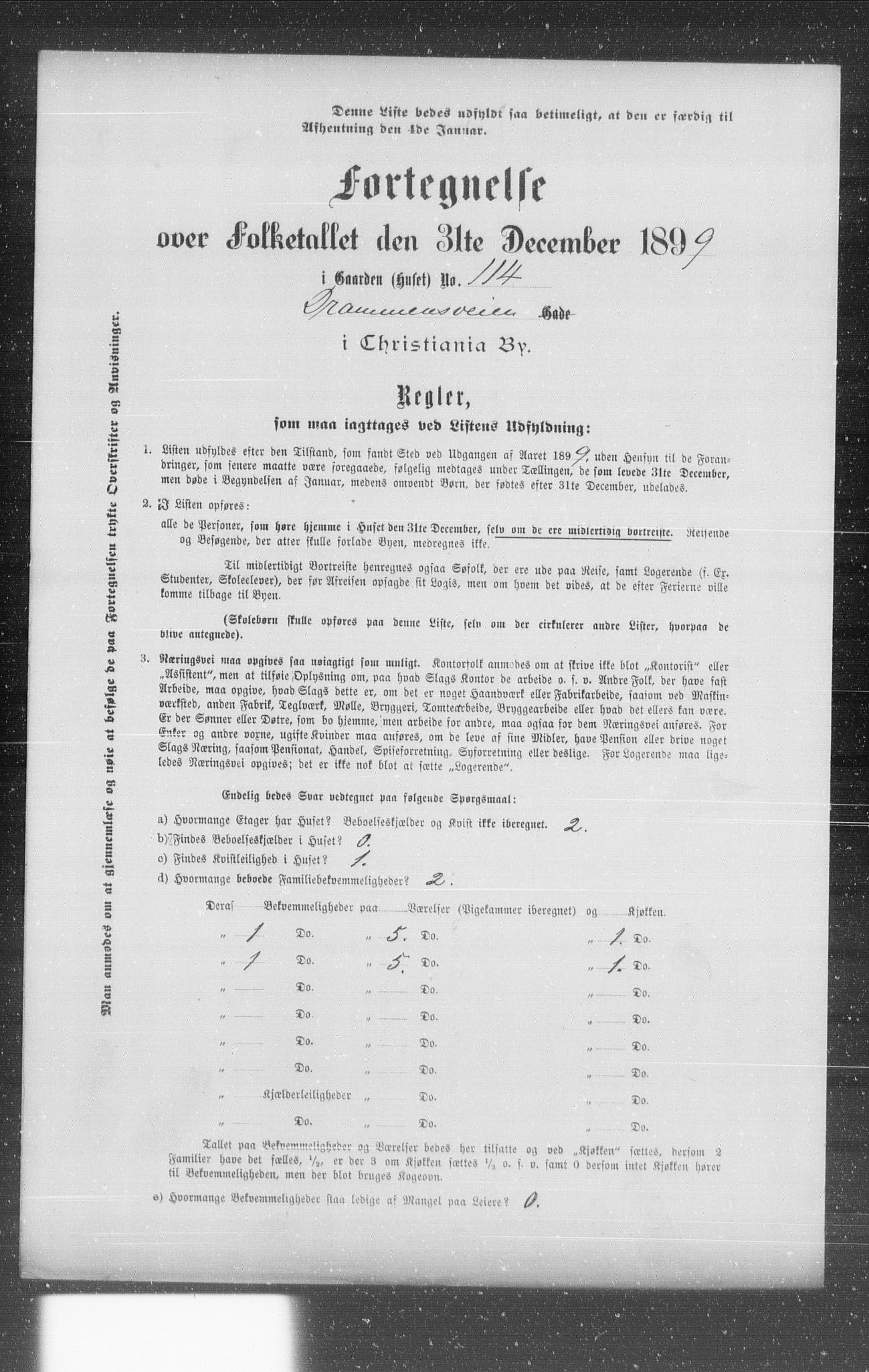 OBA, Kommunal folketelling 31.12.1899 for Kristiania kjøpstad, 1899, s. 2258