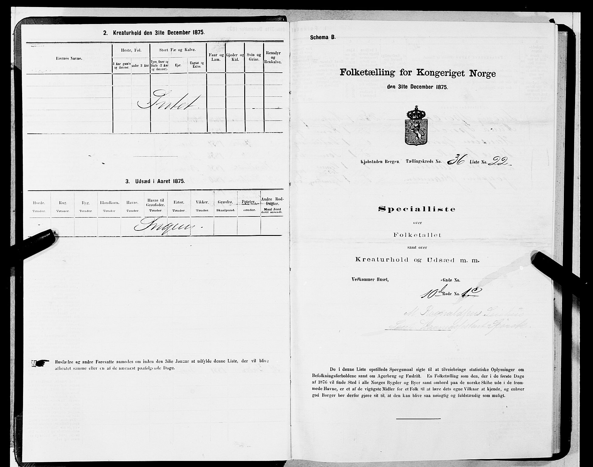 SAB, Folketelling 1875 for 1301 Bergen kjøpstad, 1875, s. 1888