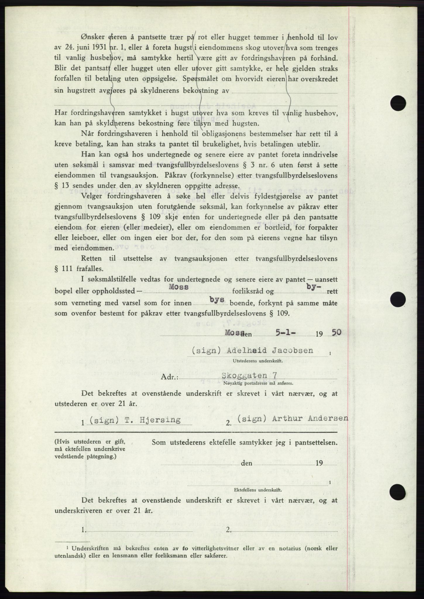 Moss sorenskriveri, SAO/A-10168: Pantebok nr. B23, 1949-1950, Dagboknr: 37/1950