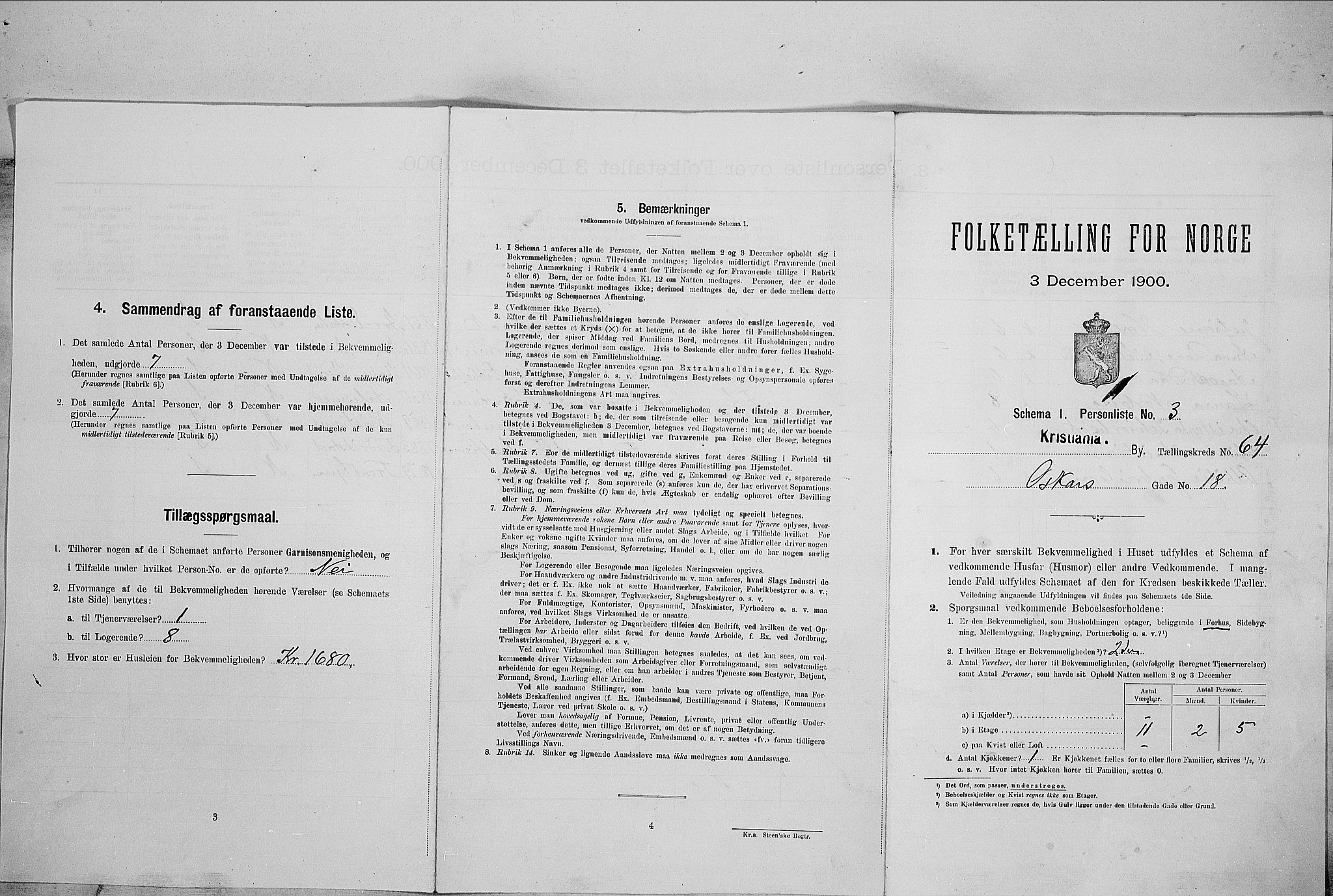 SAO, Folketelling 1900 for 0301 Kristiania kjøpstad, 1900, s. 68821